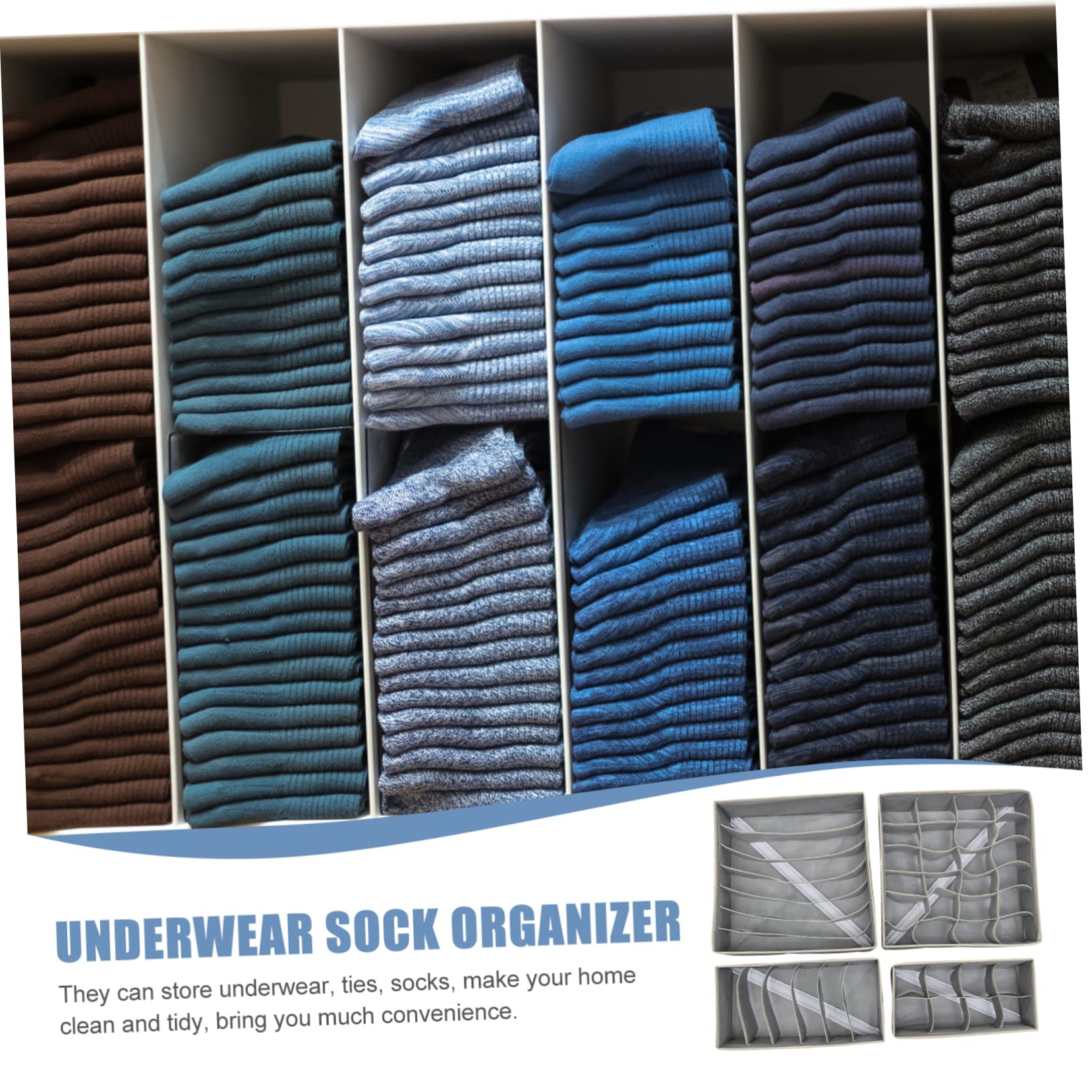 VICASKY Scatola Organizer 7 Scomparti Non Tessuto per Calze e Biancheria Intima da Cassetto