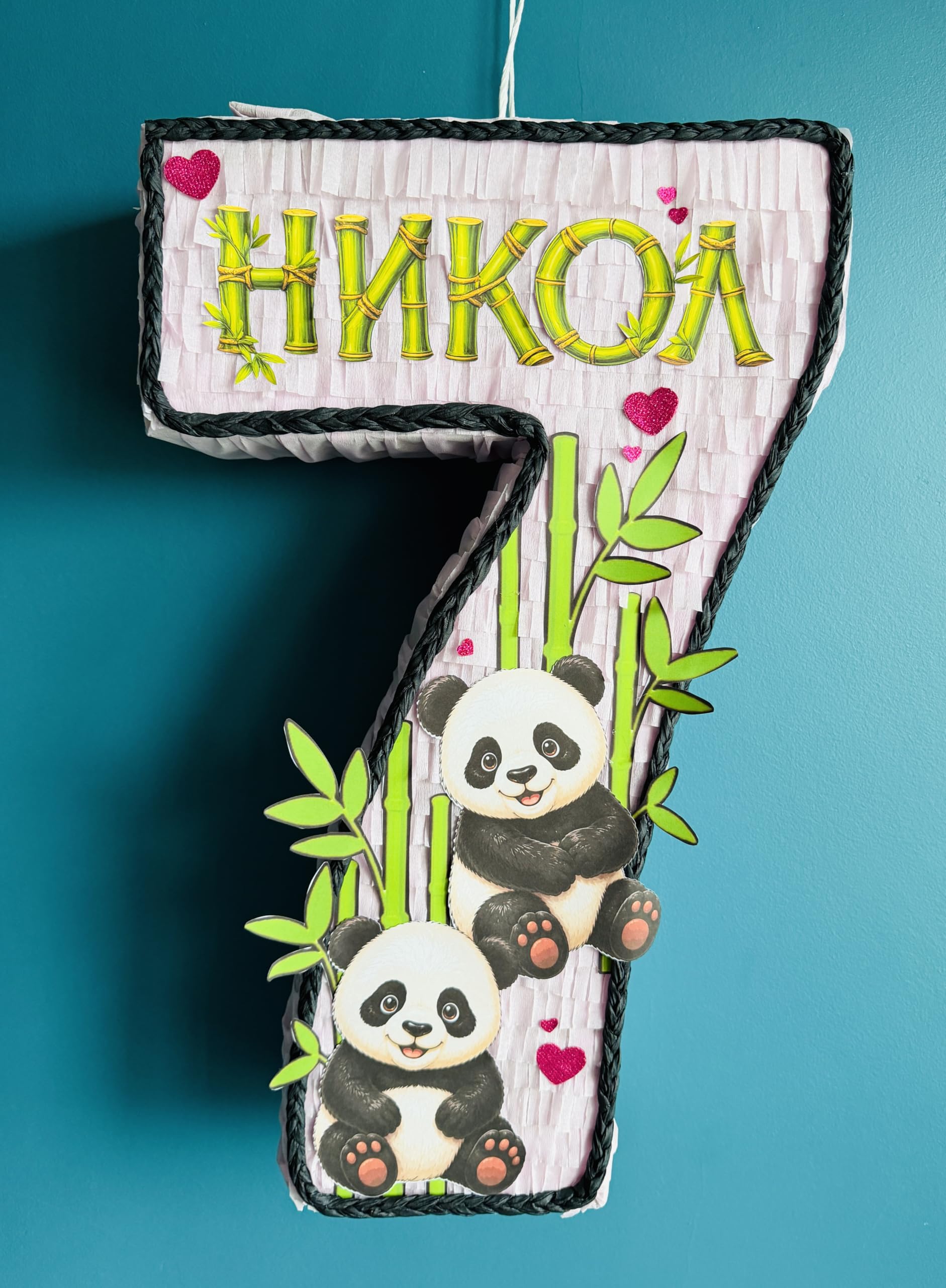 Cute Panda Piñata – Handmade Panda Birthday Piñata – Personalized Party Decoration (50 x 40 cm)
