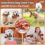 BIKIISEN Squeaky Dog Toys for Aggressive Chewers for Large Dogs, Interactive Chew to Keep Them Busy Indestructible Tough Toy for Medium/Large Dog (Red)