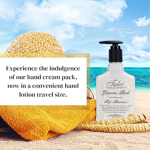 Miniatura 4 de Worldwide Nutrition Paquete, 2 artículos Tyler Loción de manos de alto mantenimiento - Crema de manos perfumada y pequeña para manos secas- 2 Oz