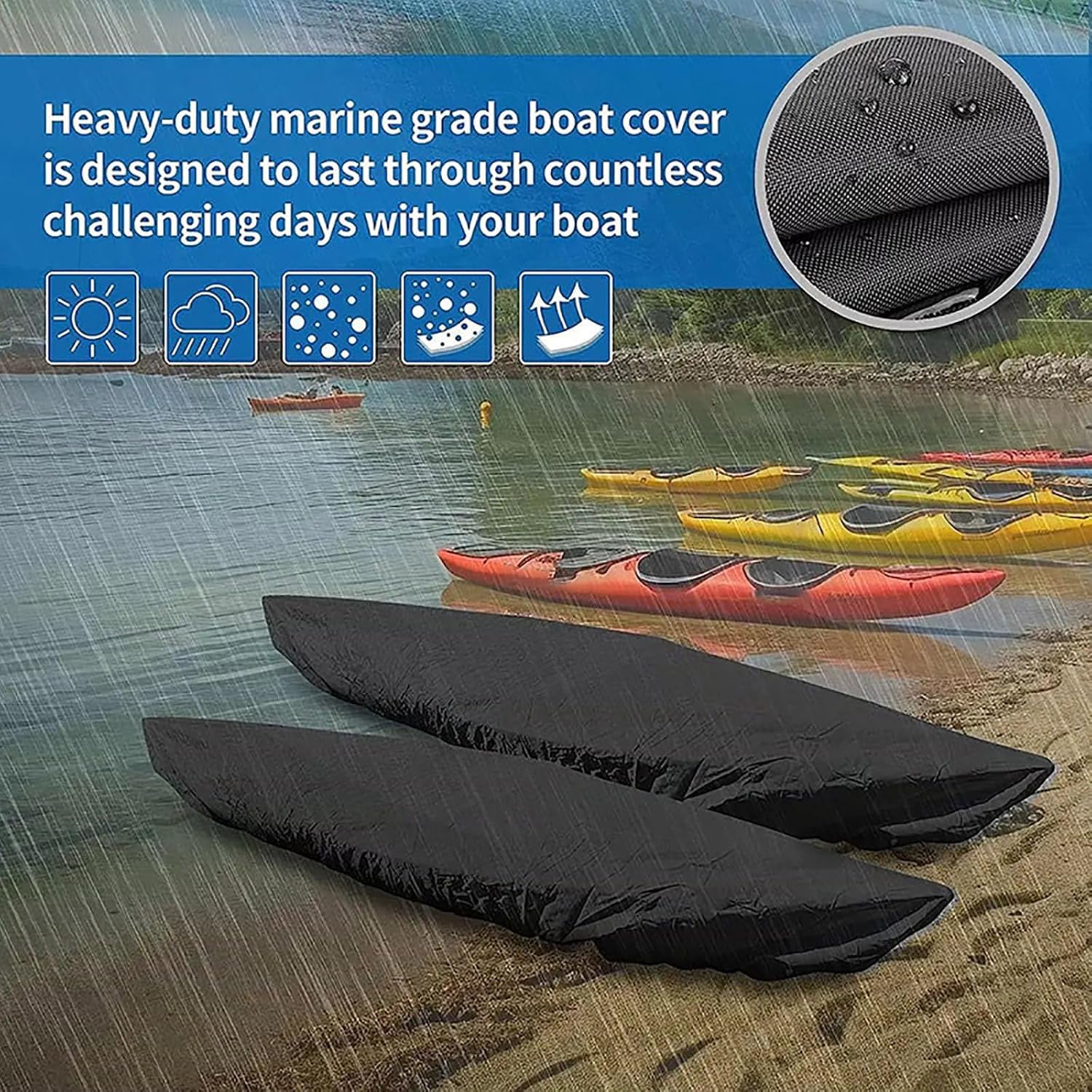 Copertura Kayak per Outdoor Storage for Lifetime Sport Fisher 100 Tandem
