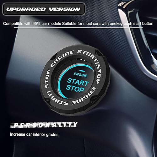 Miniatura 3 de Cubierta de botón de arranque a presión, protector para botón de arranque del motor de automóvil, accesorios geniales para decoración de interiores,