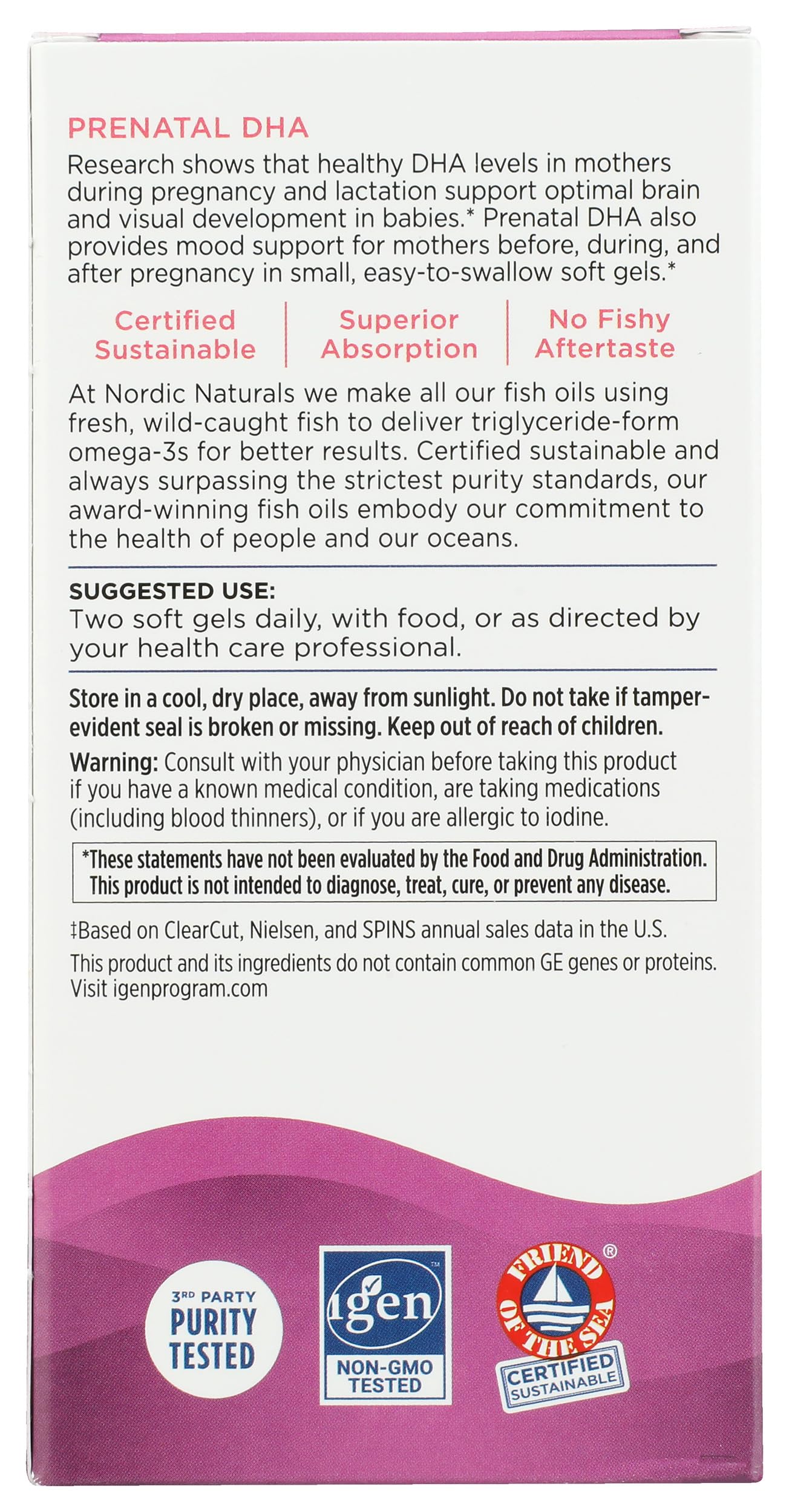 Nordic Naturals Prenatal DHA Supplement 830Mg Omega 3 Fish Oil+400 Iu VitaminD3 For Babies During Pregnancy & Lactation Vitamins For Pregnancy | Unflavoured 180 Fishoil Softgel — Amazon image 2
