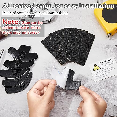 Miniatura 2 de Jadive Paquete de 6 protectores de puntera de botas de trabajo, protección de dedos de zapatos de trabajo de aplicación simple, protector de puntera
