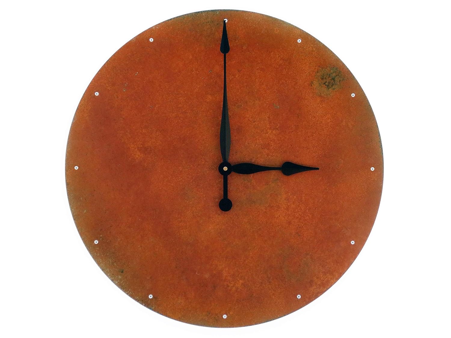 Circle Wall Clock Extra Large in Rust Handmade Products