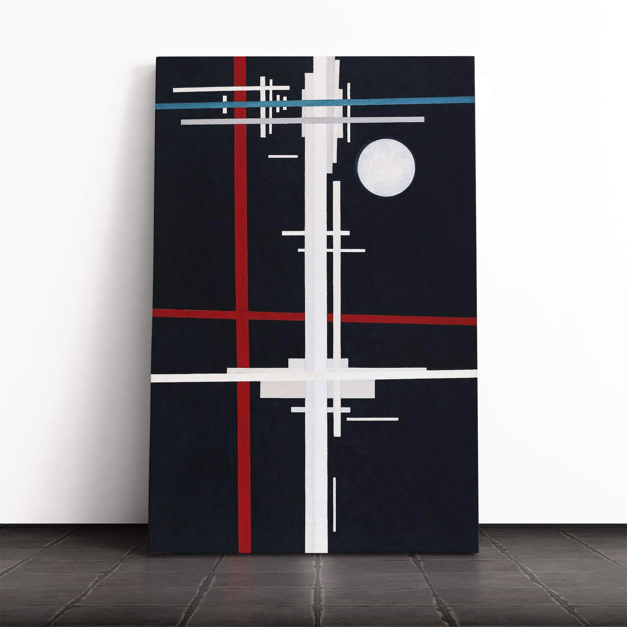 Ilya Chashnik Composition No.2 Canvas Print | Gallery Wrapped 30mm Frame Wall Art | 30x20 inches | Ready to Hang | Modern Picture | Living Room Bedroom Lounge Office