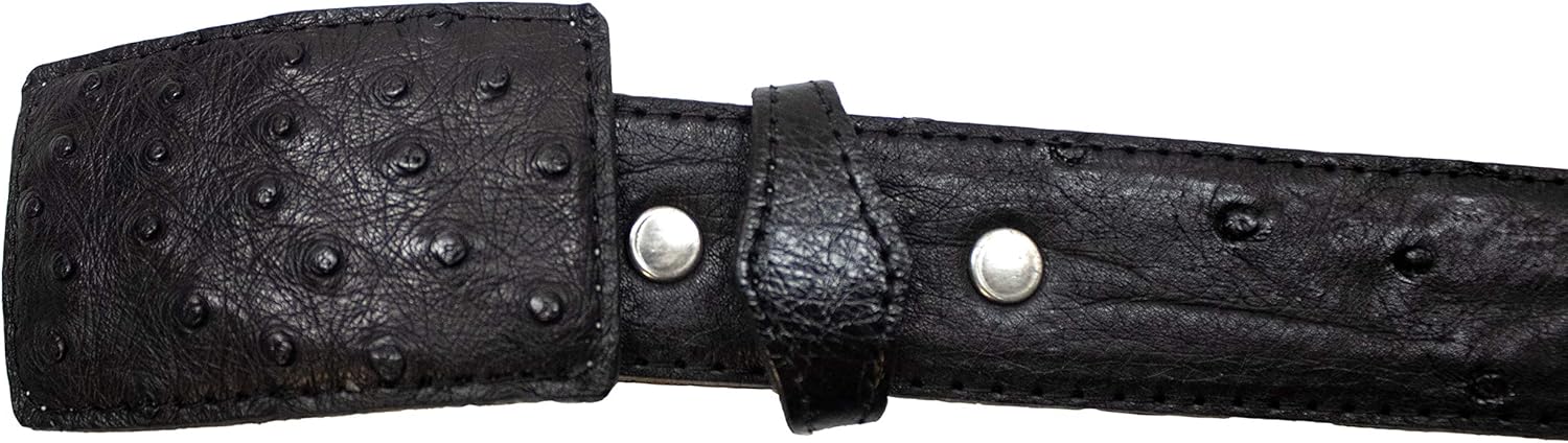Men's Cowboy Western Wear Exotic Belt Genuine Ostrich Leather - Image 2