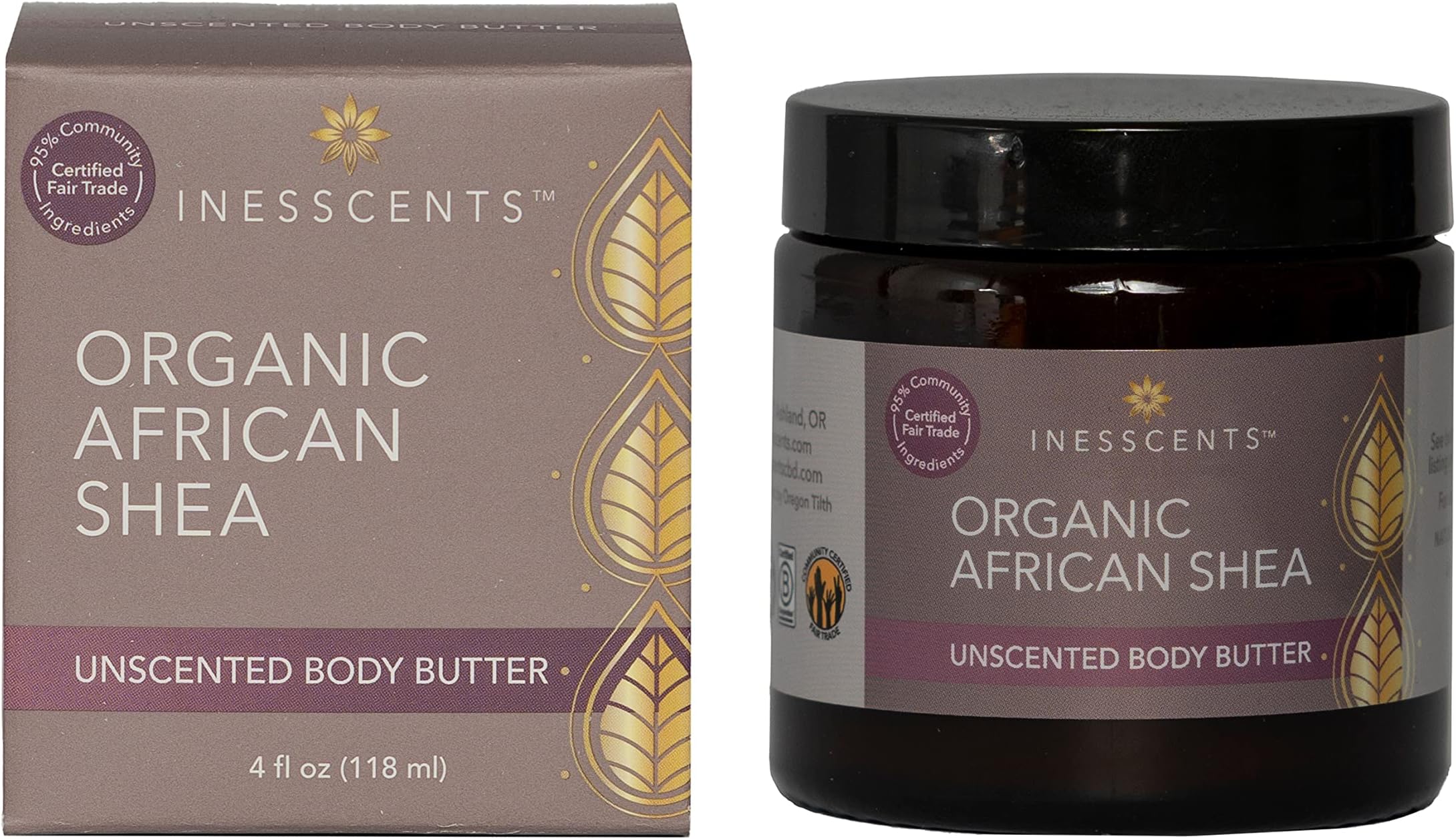 Inesscents Aromatic BotanicalsOrganic African Shea Butter Unscented 4 fl. oz.