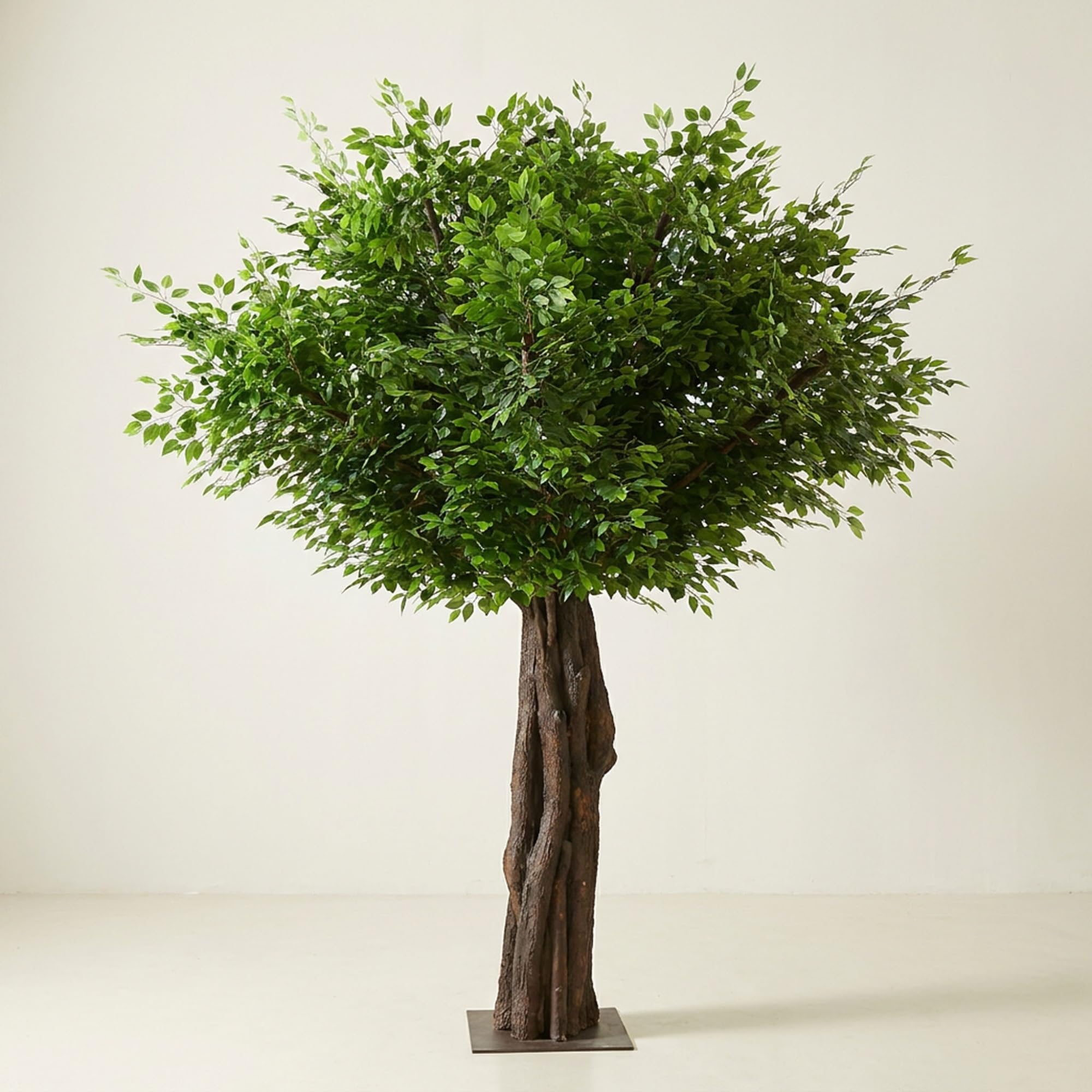 Large Artificial Banyan Tree with Trunk Detachable Fake Wishing Tree with Heavy Iron Base for garden Hotel Shopping Mall Modern Decor(2.5 * 2m/8.2 * 6.6ft)