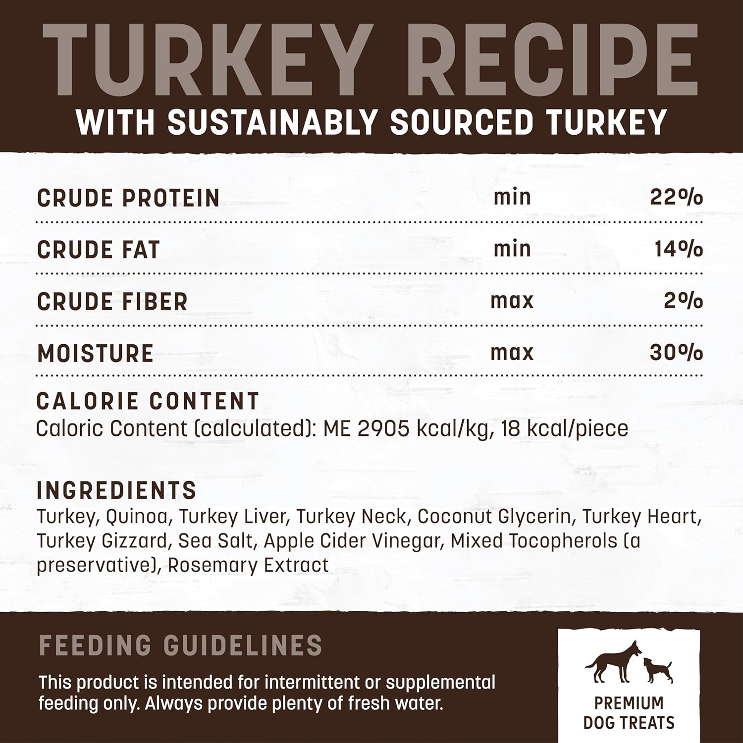 Earth Animal Wisdom Air Dried Jerky - Turkey Recipe Premium Natural Jerky Strips Dog Treats - 3 Pack 4 oz Bag