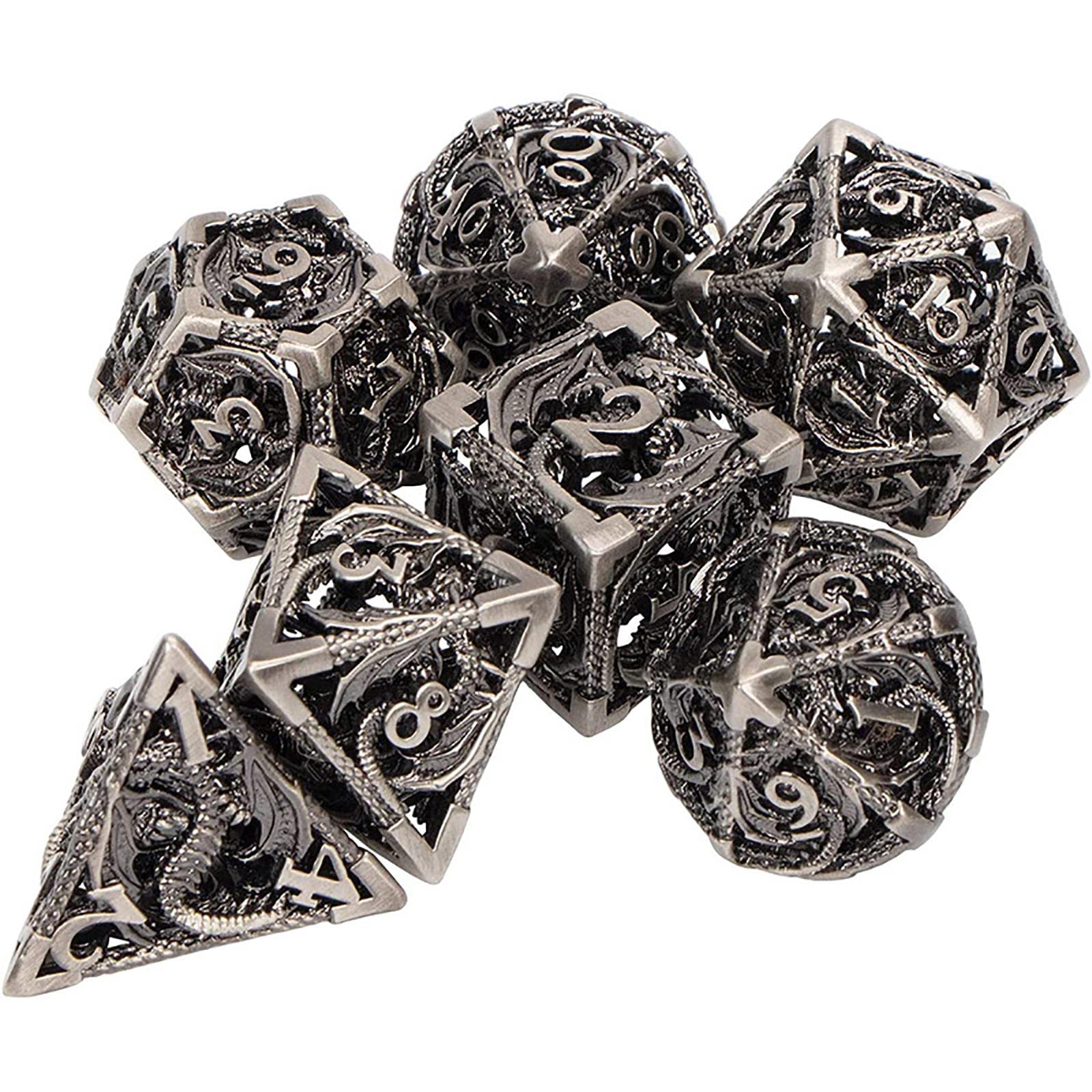 Juego de Dados, Hollow D & and Dungeon Polyhedral Metal, Estilo Punk, Juego de rol RPG Explorer MTG