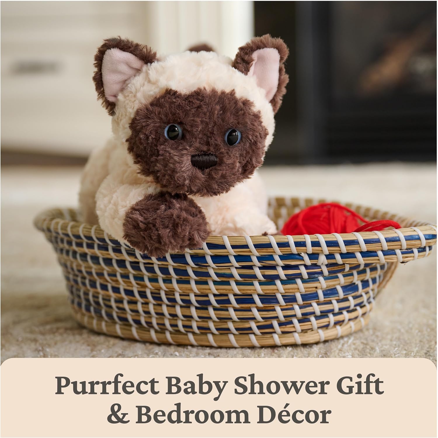 GUND Bootsie Siamese Kitten Plush Toy, Premium Cat Stuffed Animal for Ages 0 and Up, Cream/Brown, 9”