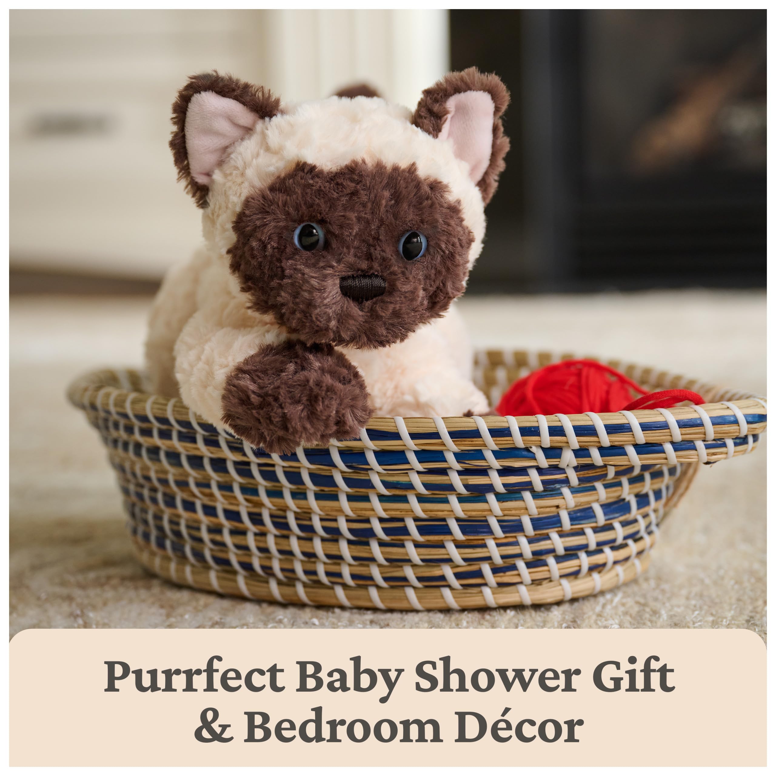 GUND Bootsie - Peluche de Gatito siamés, Animal de Peluche prémium para Edades de 1 año en adelante, Crema/marrón, 9 Pulgadas