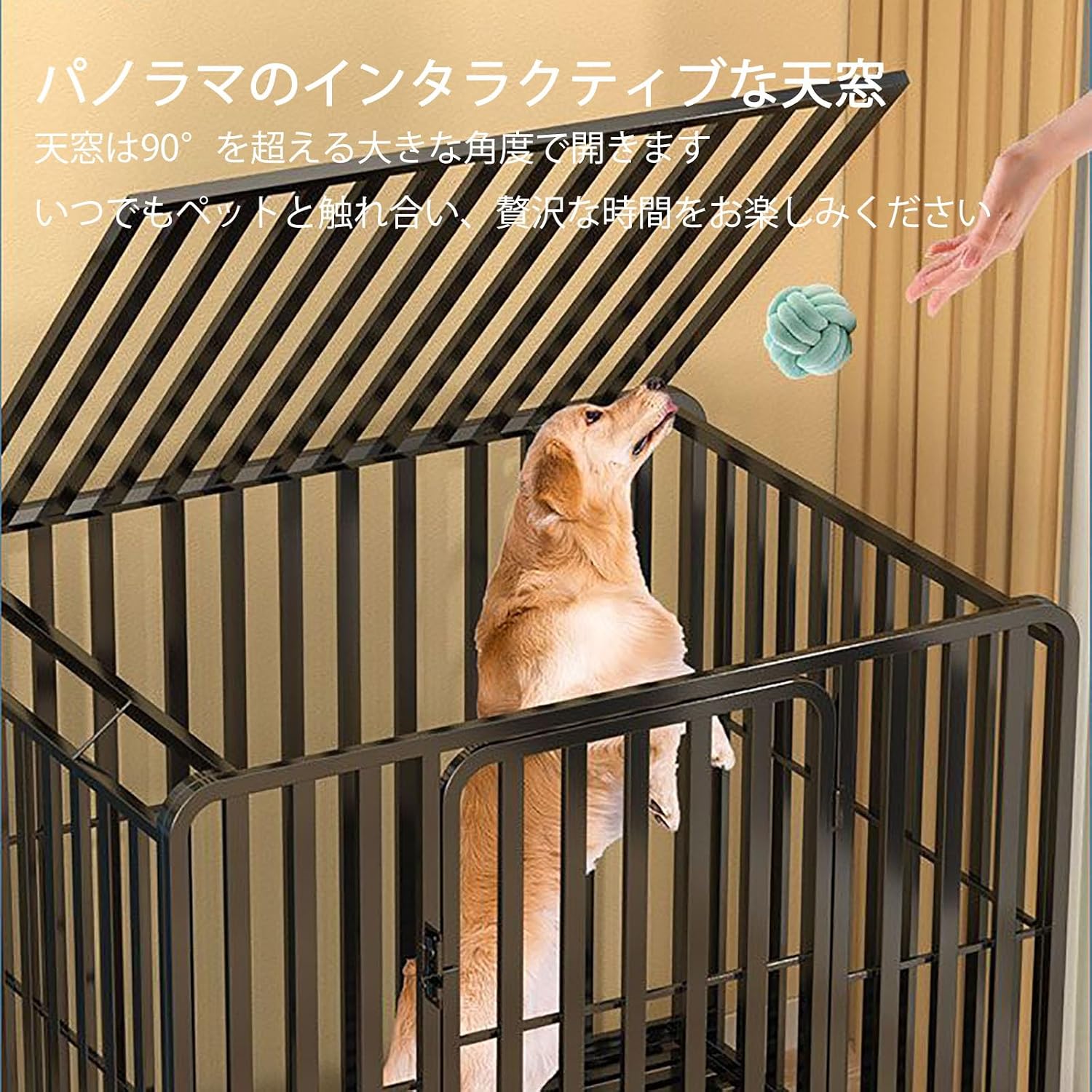 Xverycan 犬 ケージ 犬用ケージ ステンレス鋼製 キャスター付き Xverycan 犬 ケージ 犬用ケージ ステンレス鋼製 キャスター付き