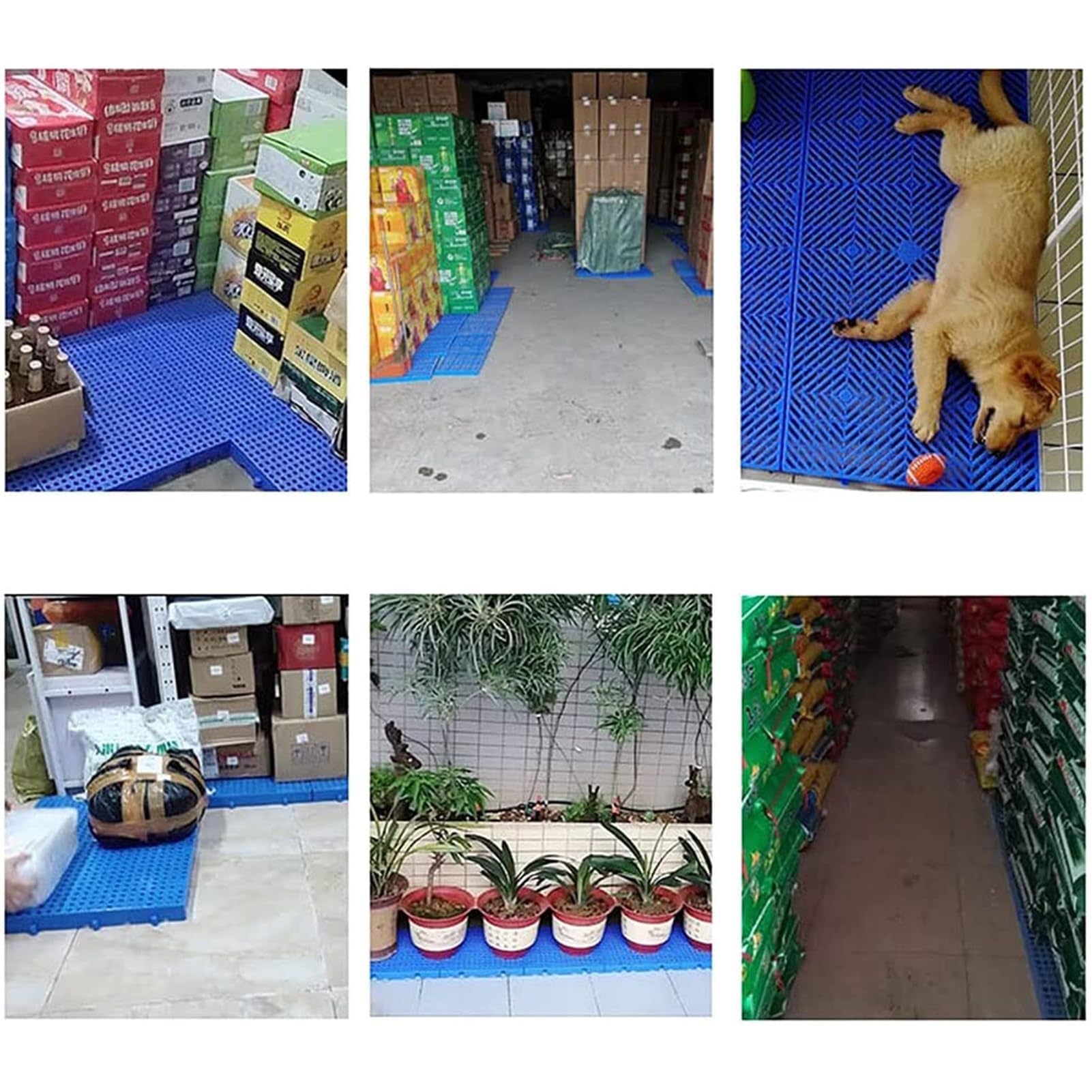 Oddychająca paleta z tworzywa sztucznego, 2 szt. podkładka do przechowywania HDPE, lekkie palety podłogowe, wodoodporne kratki, stojaki na artykuły do supermarketu, garażu, piwnicy, 60 x 30 x 3 cm