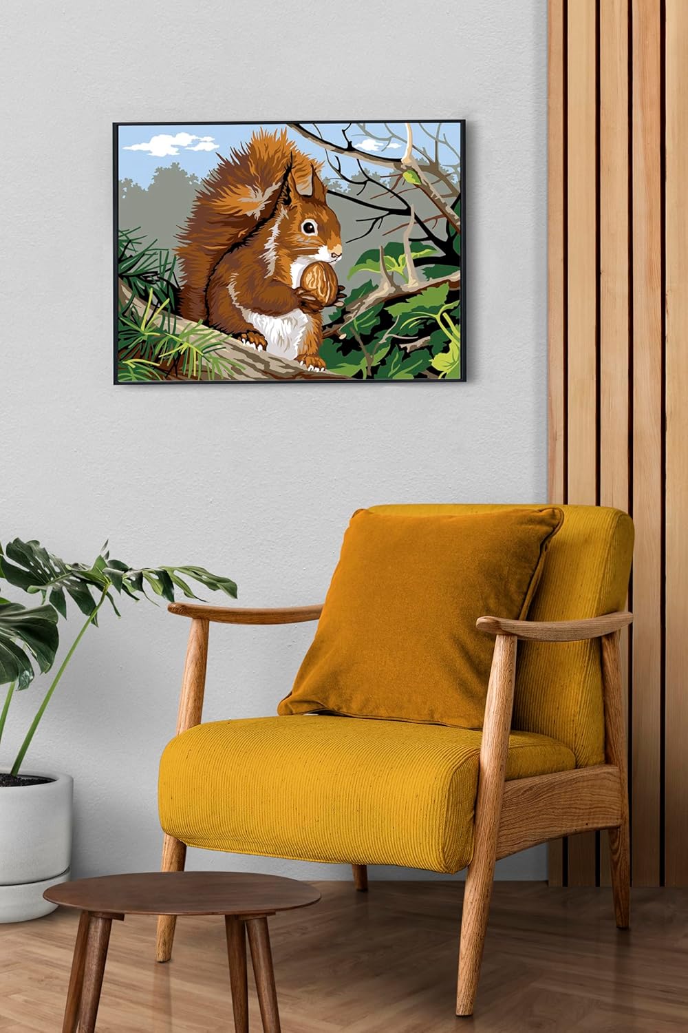 Wizardi Needlepoint Canvas for halfstitch Without Yarn The Squirrel SE926.241 Seg De Paris