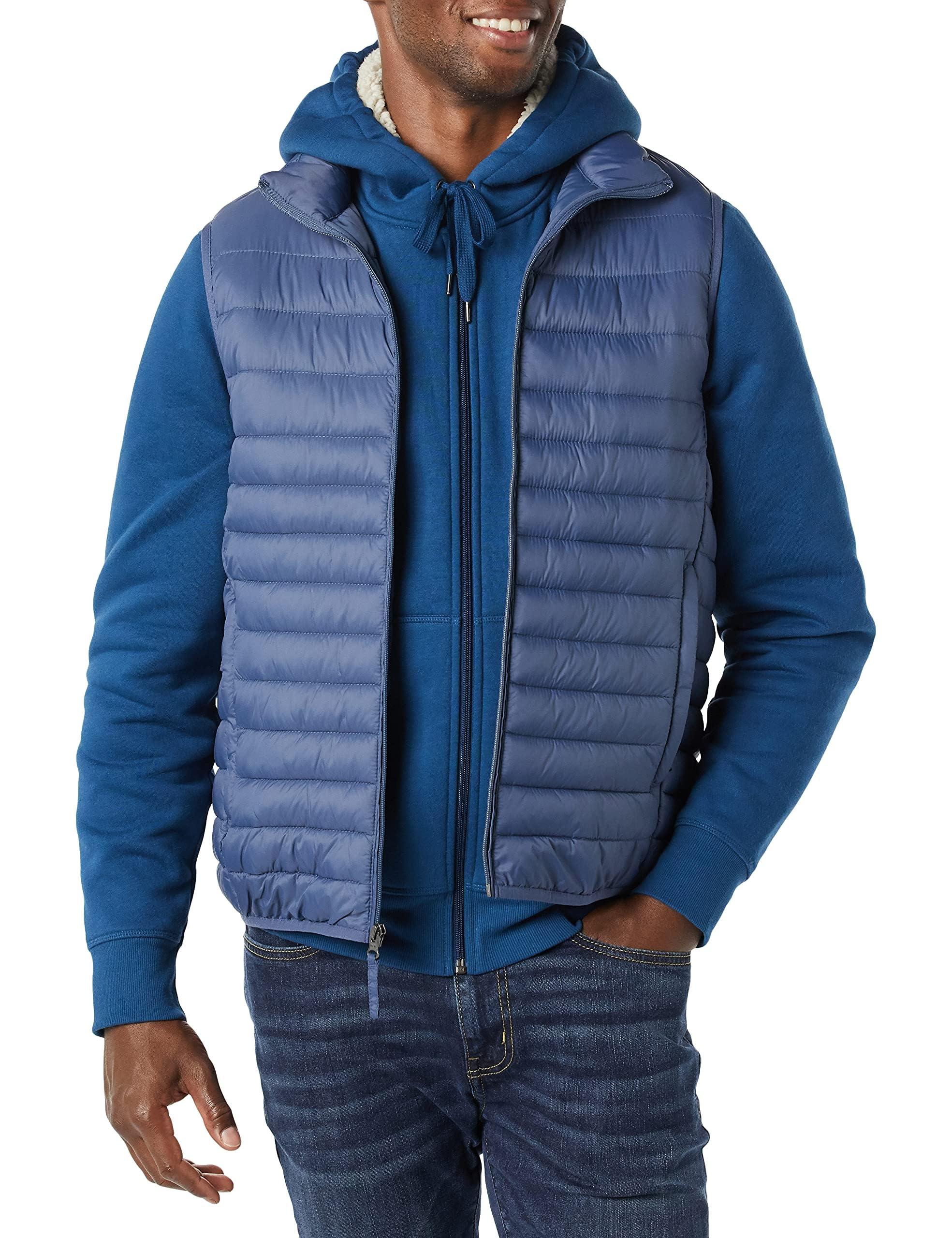 Amazon Essentials Herren Leichte, Wasserbeständige Pufferweste, Verstaubar