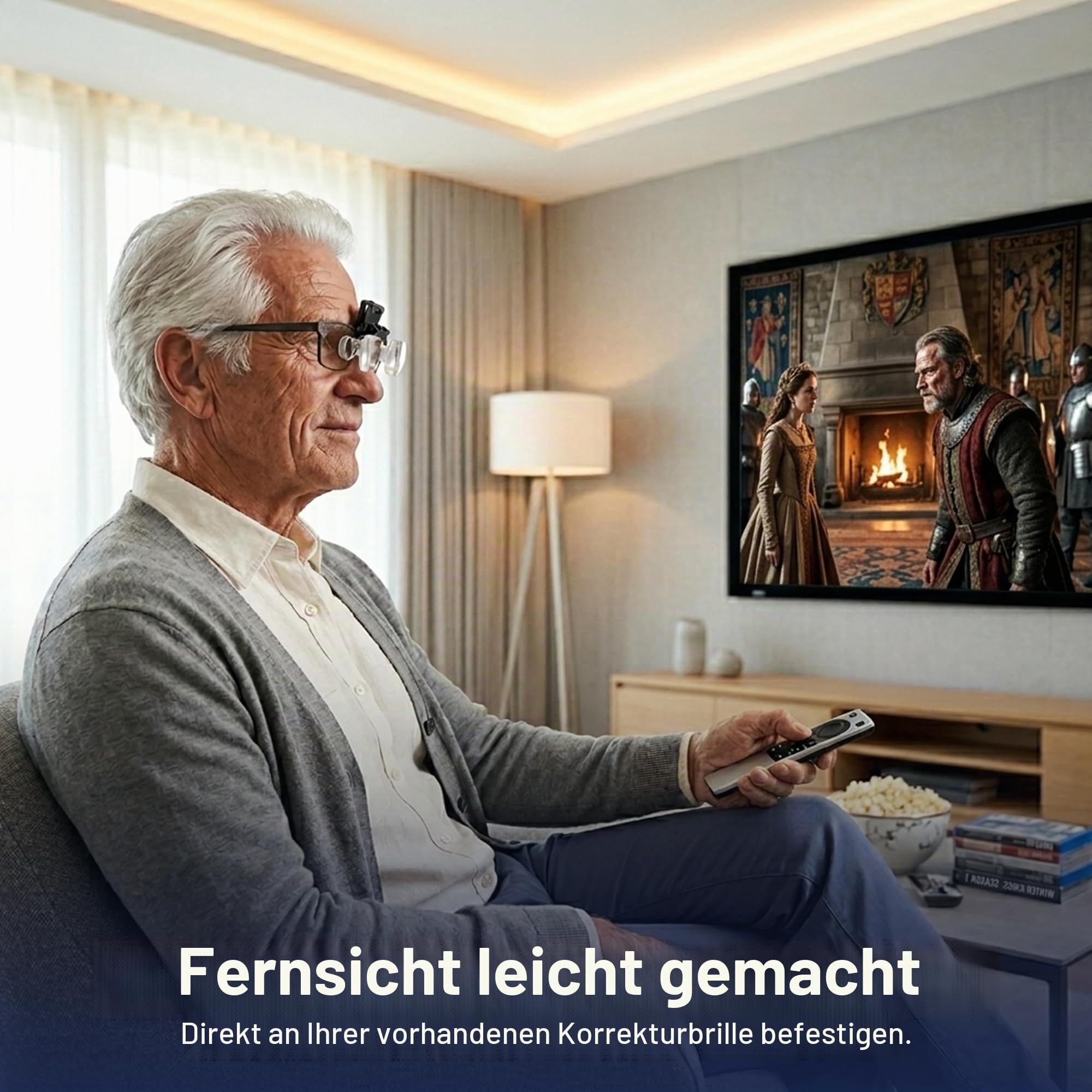 Eschenbach Optik maxTV Clip für die Korrektionsbrille | Made in Germany