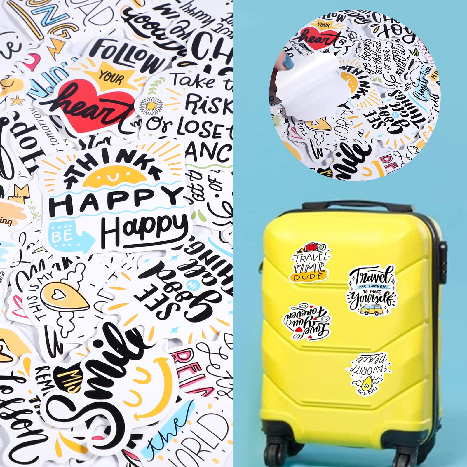 Citaat Stickers, Positieve Stickers 200 stuks Motiverende Waterdichte Vinyl Stickers voor Waterfles Hydroflasks Laptops Computers Telefoon voor Vrouwen Volwassenen Kinderen Studenten Leraren Werknemers