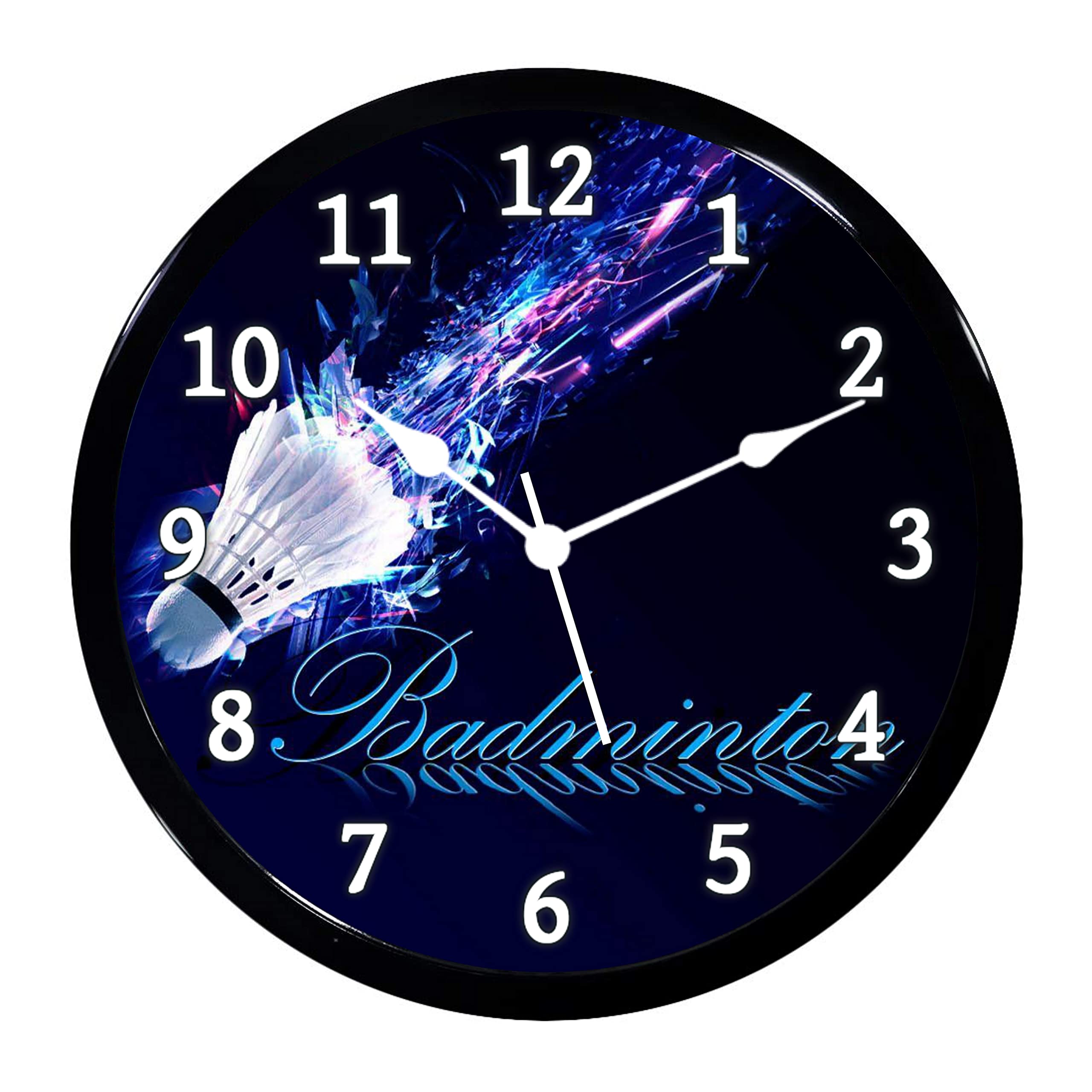 Badminton 2 Abs Plastic Wall Clock with Glass in Front…-image-32