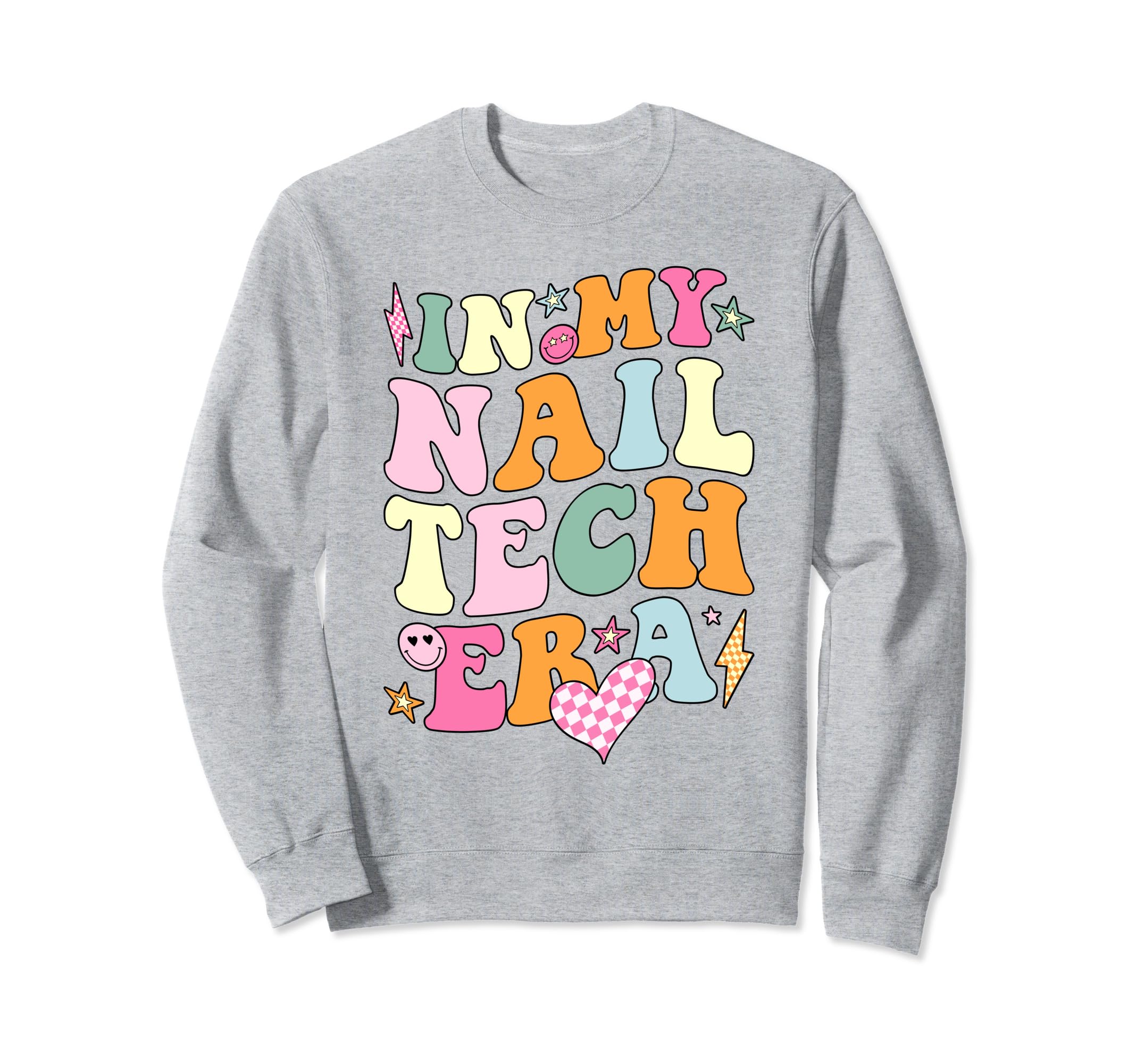 Groovy in My Nail Tech Era Nail Tech Funny Retro Gifts Sweatshirt