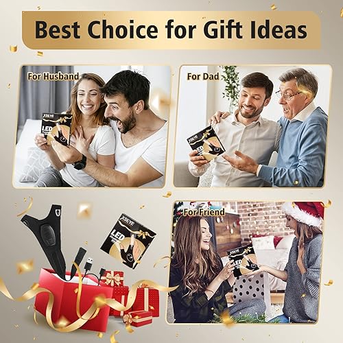 Miniatura 4 de XSEYE Regalos para el día de San Valentín, guantes de linterna LED recargables, regalos de cumpleaños de aniversario para él, accesorios geniales