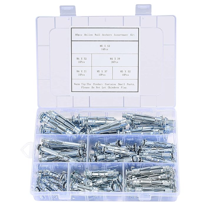Buy 80 Pcs Wall Anchors, Heavy Duty Plasterboard Fixings Molly Bolts