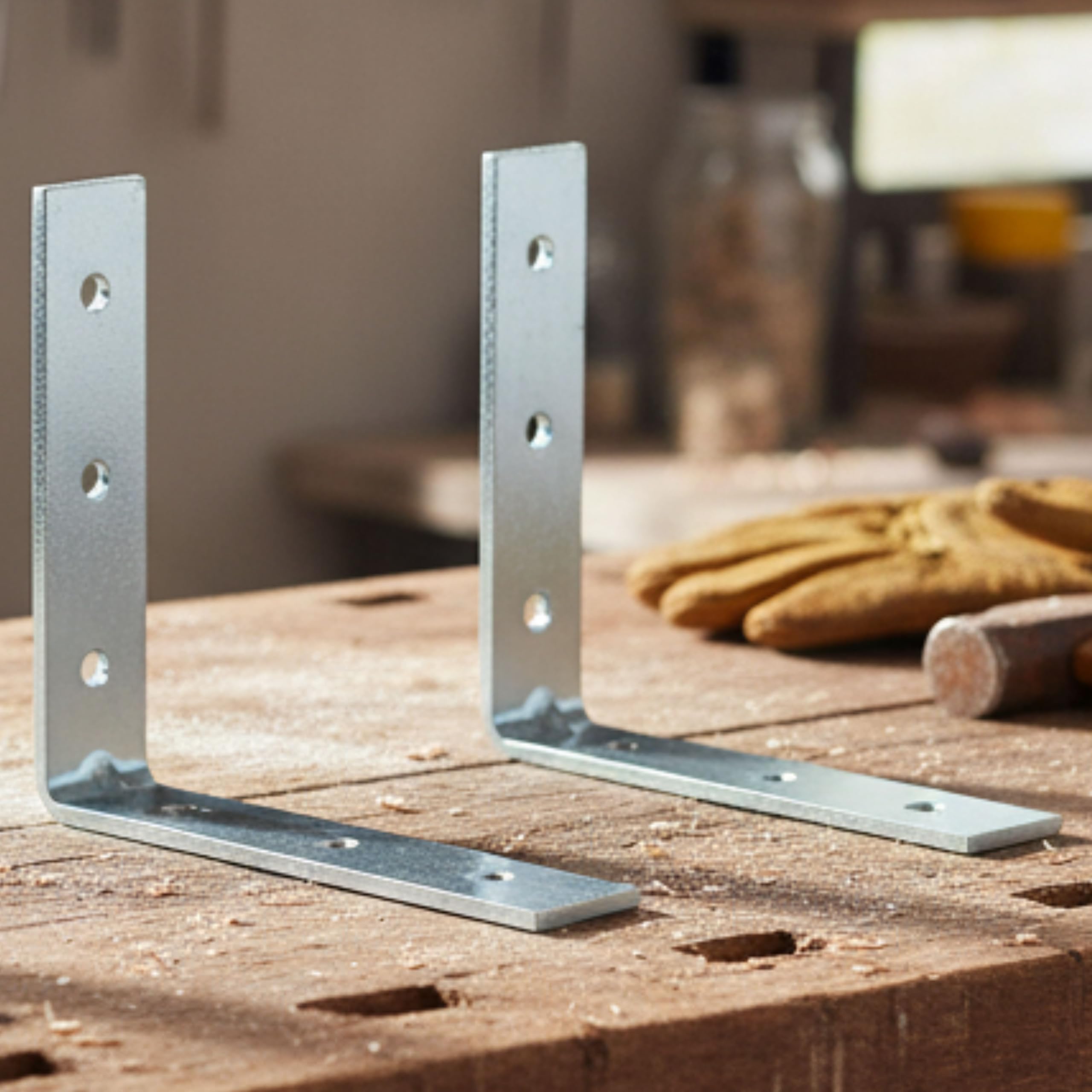 Storp® L Shaped Support Angle with Screw for Wall Angle Bracket for Reinforcing Chairs and Tables | 3 inch | Shelf Bracket | Corner Brace Pack of 4-image-47