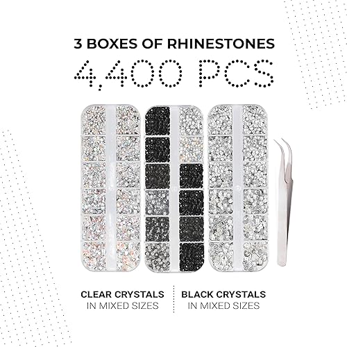 Miniatura 13 de Quick Crystals Pro Aplicador de Hotfix, kit Bedazzler con diamantes de imitación, kit de herramientas de colocación de varita con 7 tamaños de punta