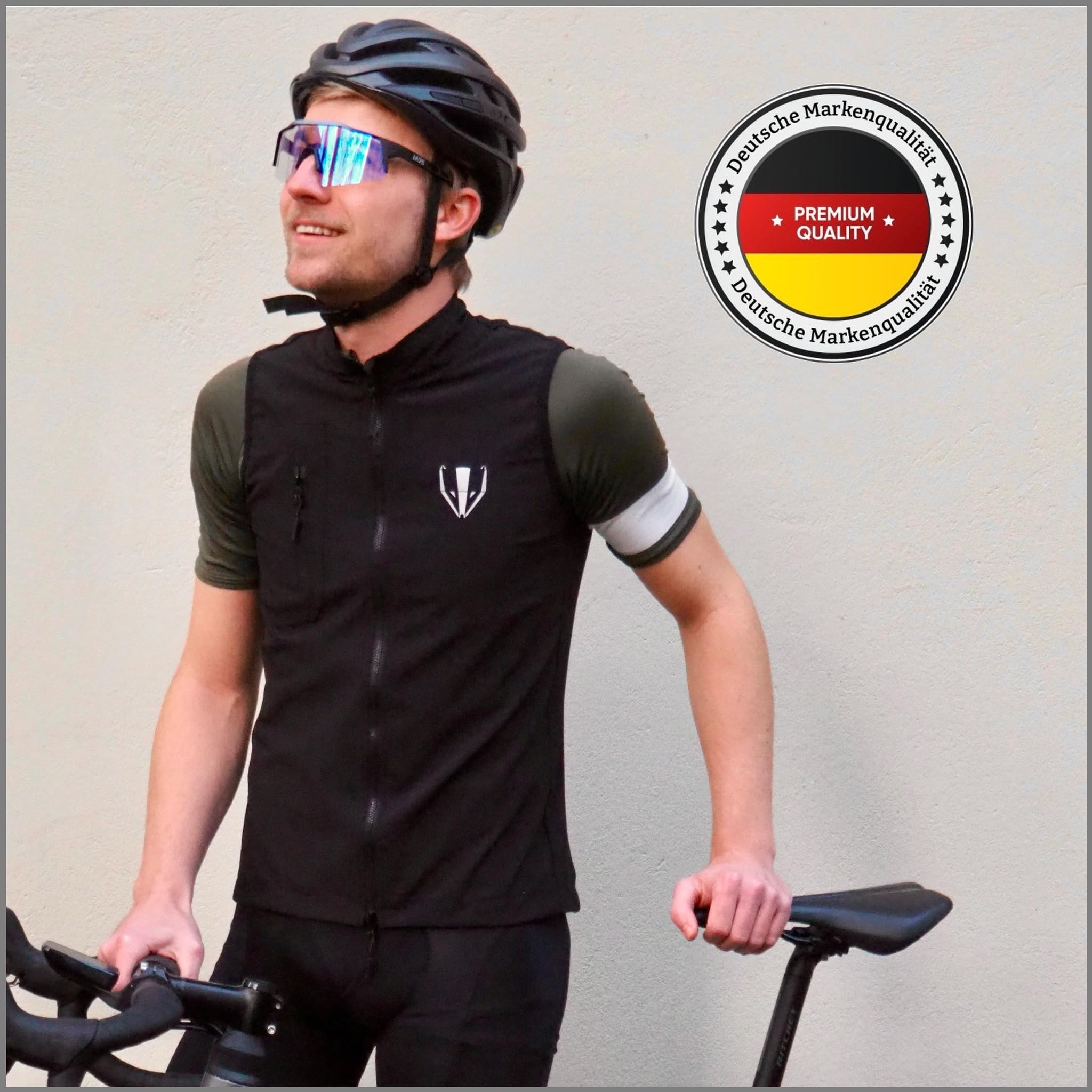 DACHS Photochromatische Sonnenbrille für Rennrad - Unisex UV400 Selbsttönende Fahrradbrille – Rote/Blaue Gläser