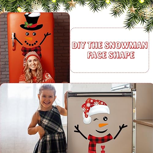 Vista 25 de Ferraycle Decoración magnética para puerta de garaje, decoración de puerta de garaje de Navidad, calcomanías para el refrigerador, calcomanías