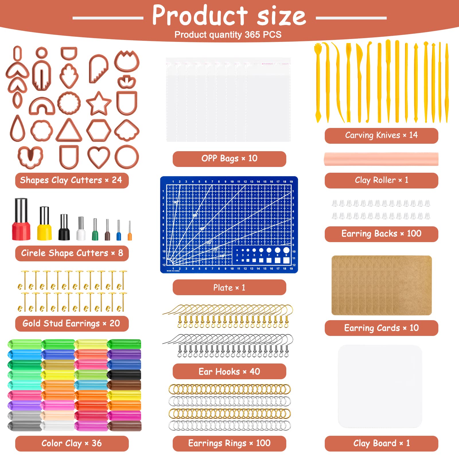 Argilla Polimerica Senza Cottura Set Di 18 Taglierine In Plastica Con Accessori E Strumenti Per Polimeri 660208
