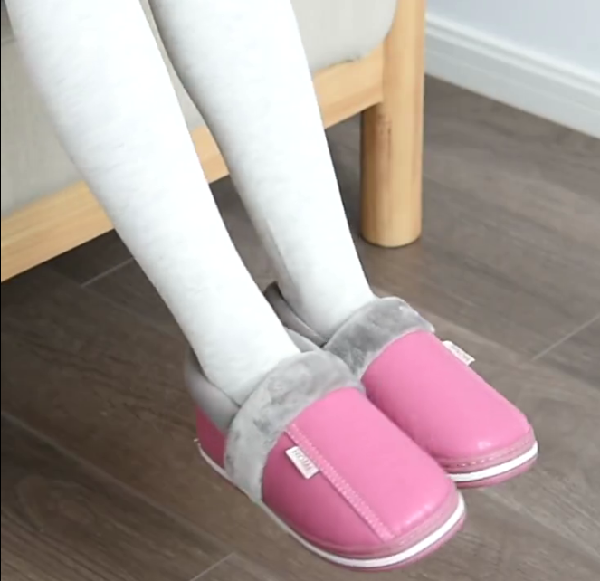 Pantofole FANSU Unisex In Cotone E Peluche, Suola Antiscivolo, Calde E Comode, Rosa, Taglia 36-37 - 4