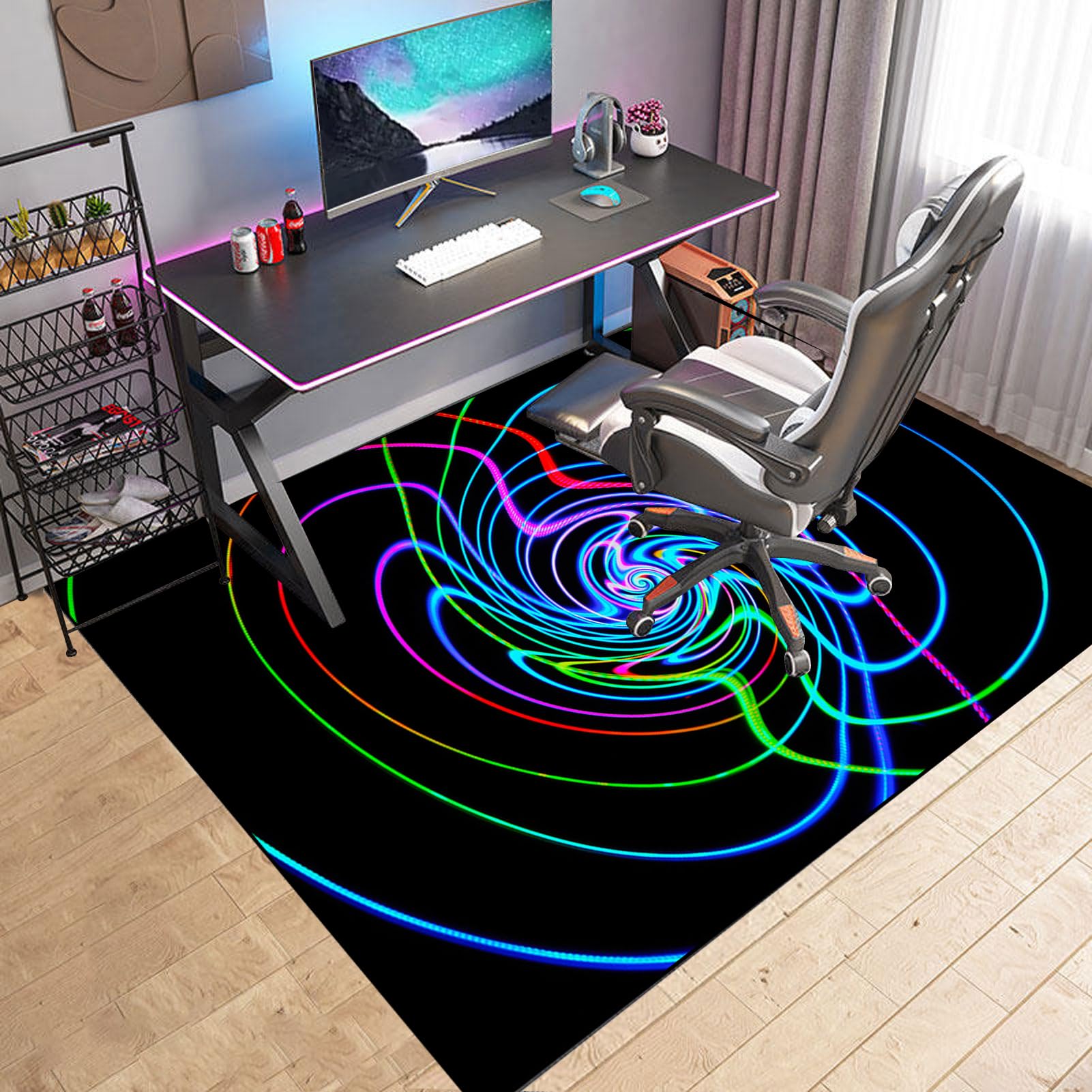 80 x 120 cm Alfombra Silla Gaming Protector Suelo Silla Ruedas Alfombra Silla Escritorio Antideslizante Alfombra Oficina para Silla con Ruedas Alfombra Protectora Suelo Silla Gaming para Suelo Duro