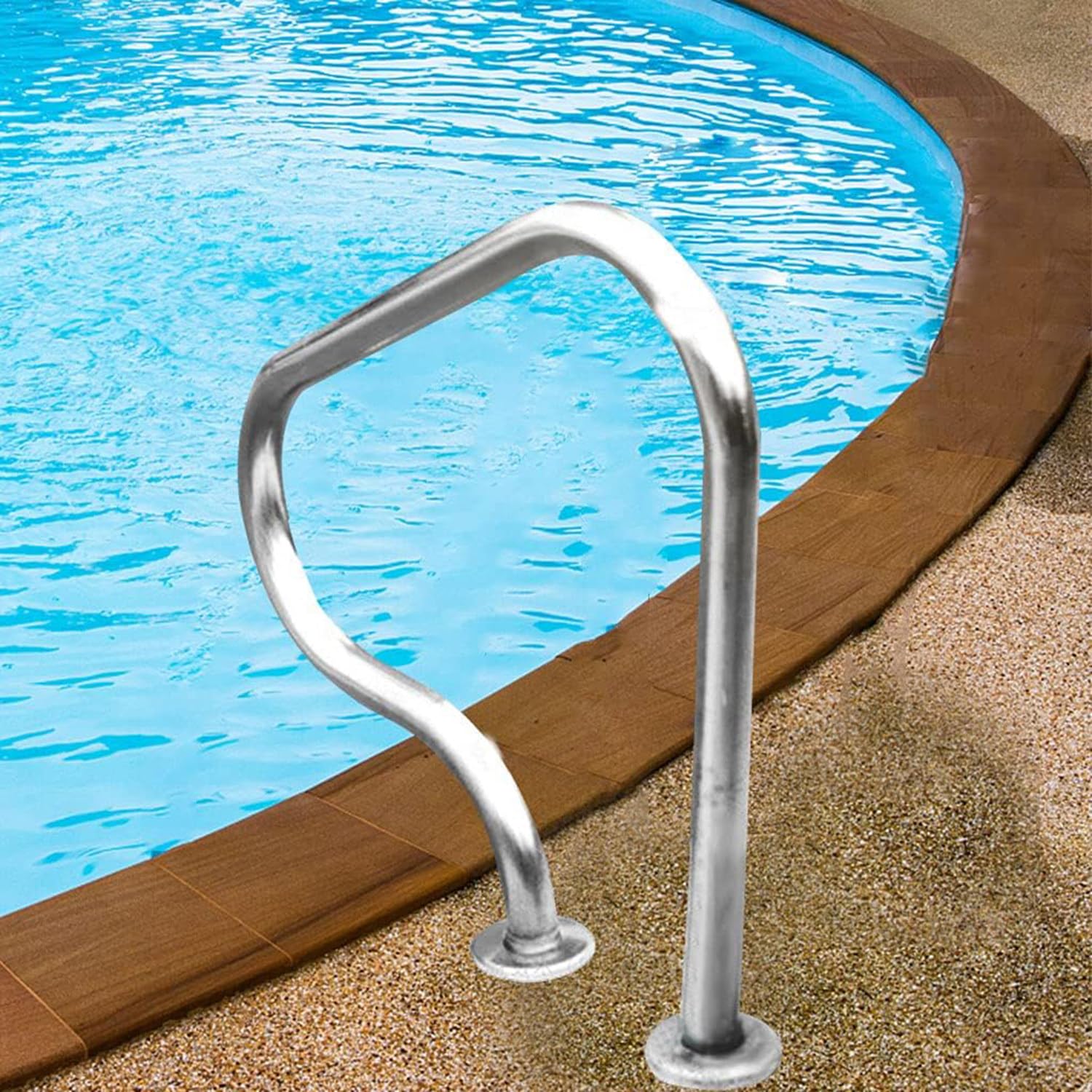 Rampe de sécurité pour piscine pour sécuriser l'escalier du spa et éviter les glissades