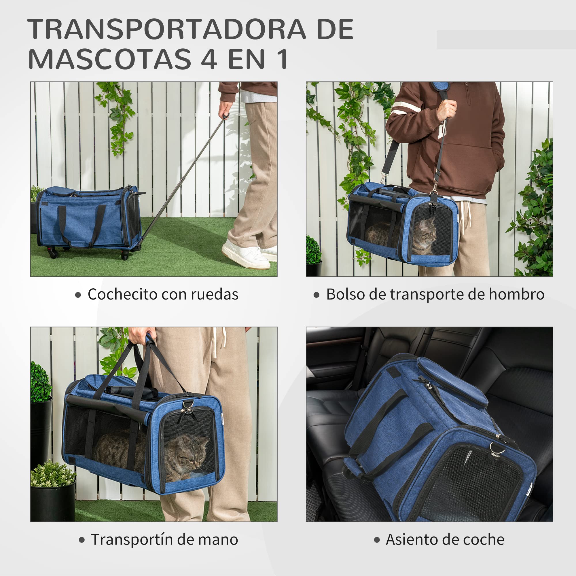 Transportín Para Perros Y Gatos Bolsa De Transporte Para Mascotas
