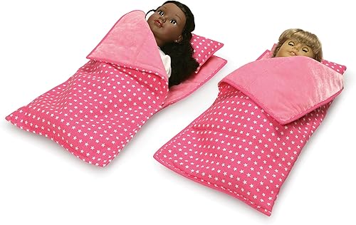 Miniatura 4 de Badger Basket Muñeca De Juguete Doble Trolley Carrier Estuche De Viaje Con Dos Sacos De Dormir Y Almohadas Para Muñecas De 18 Pulgadas -