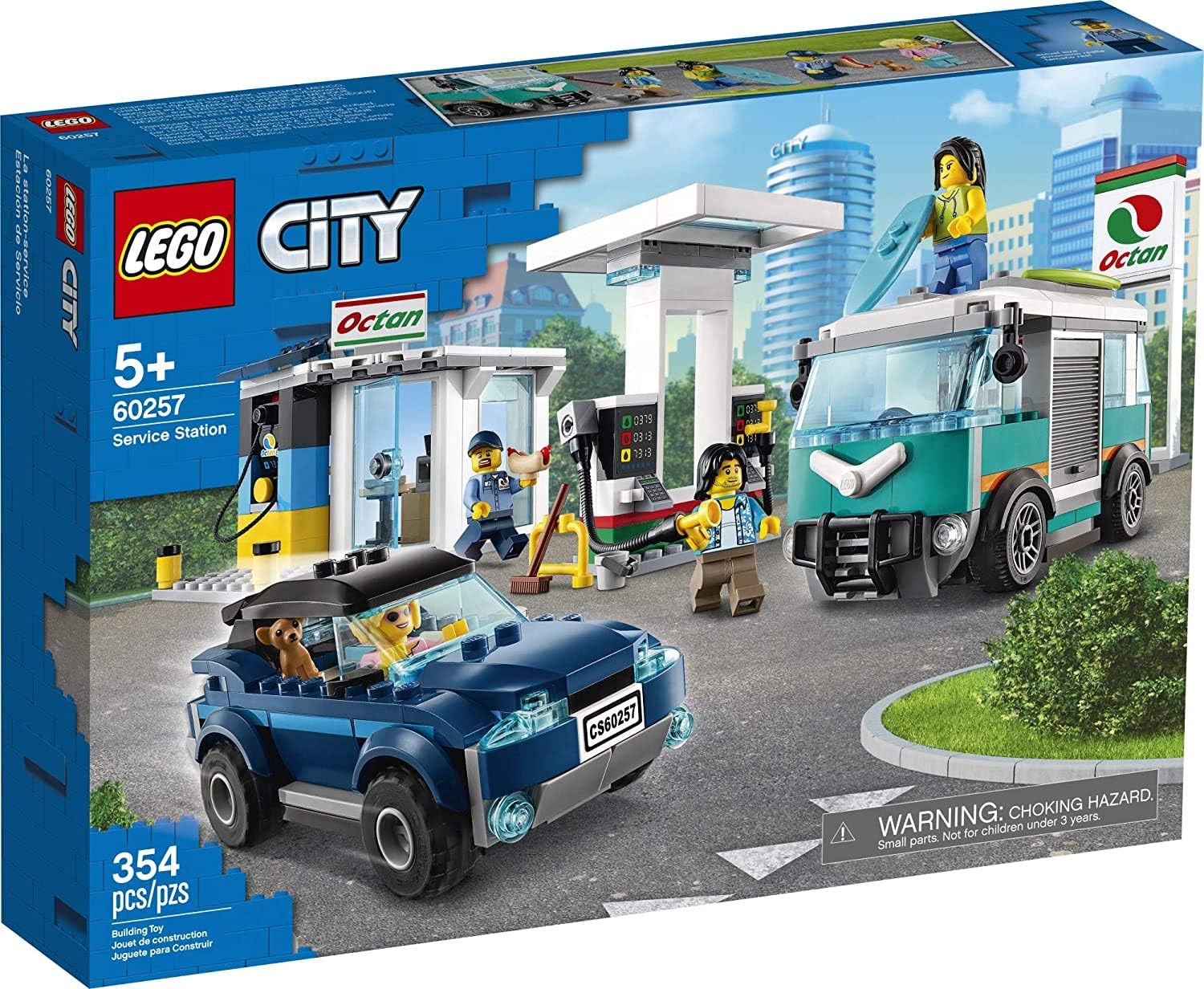 City Service Station 60257 Pretend Play Toy, Building Sets for Kids, New 2020 (354 Pieces)
