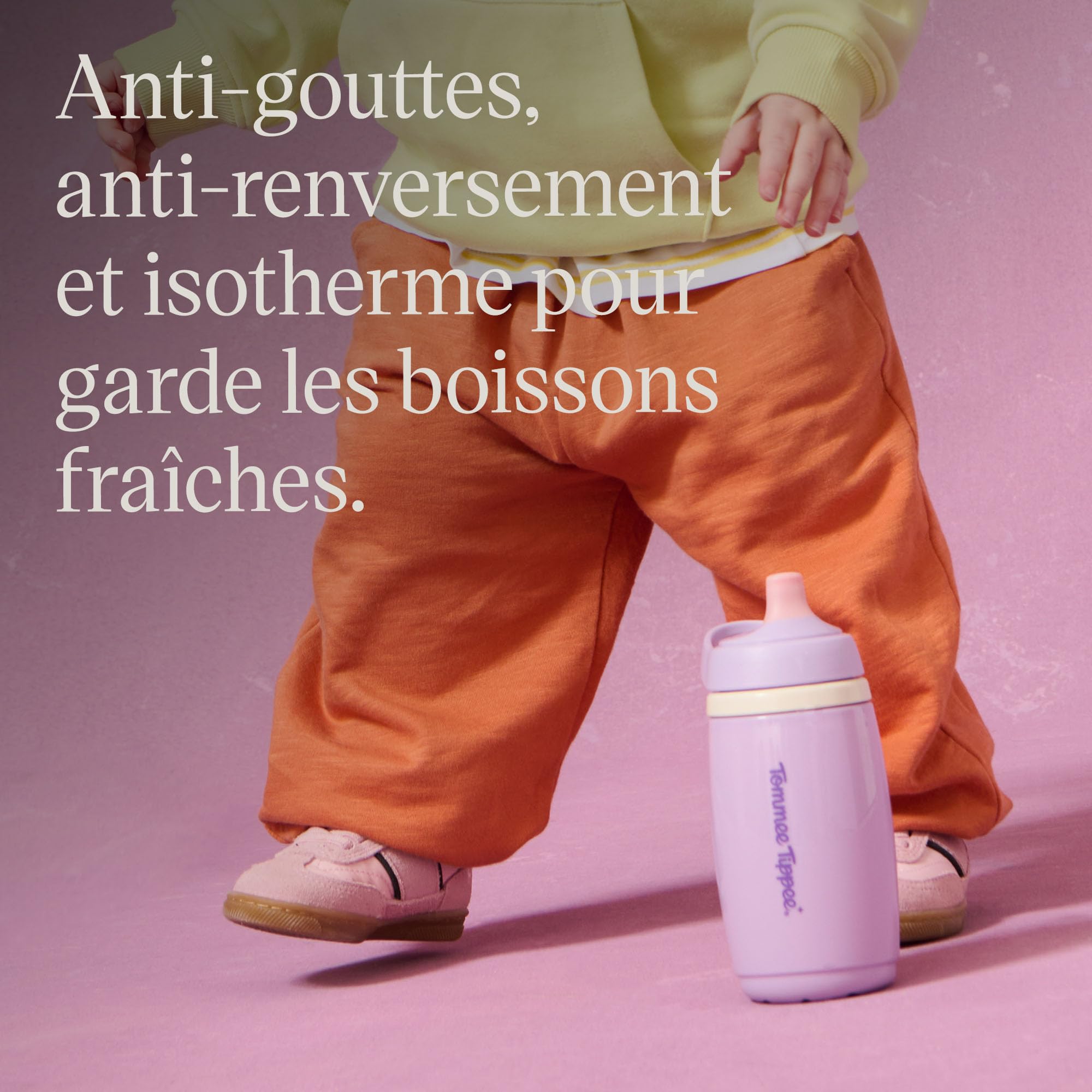 Tommee Tippee Tasse à Bec Active Isotherme, 266ml, Gourde Anti-renversement pour Bambins à Partir de 12 mois, Isotherme pour Garder les Boissons de Votre Bambin Fraîches, Bleu et Jaune, lot de 2