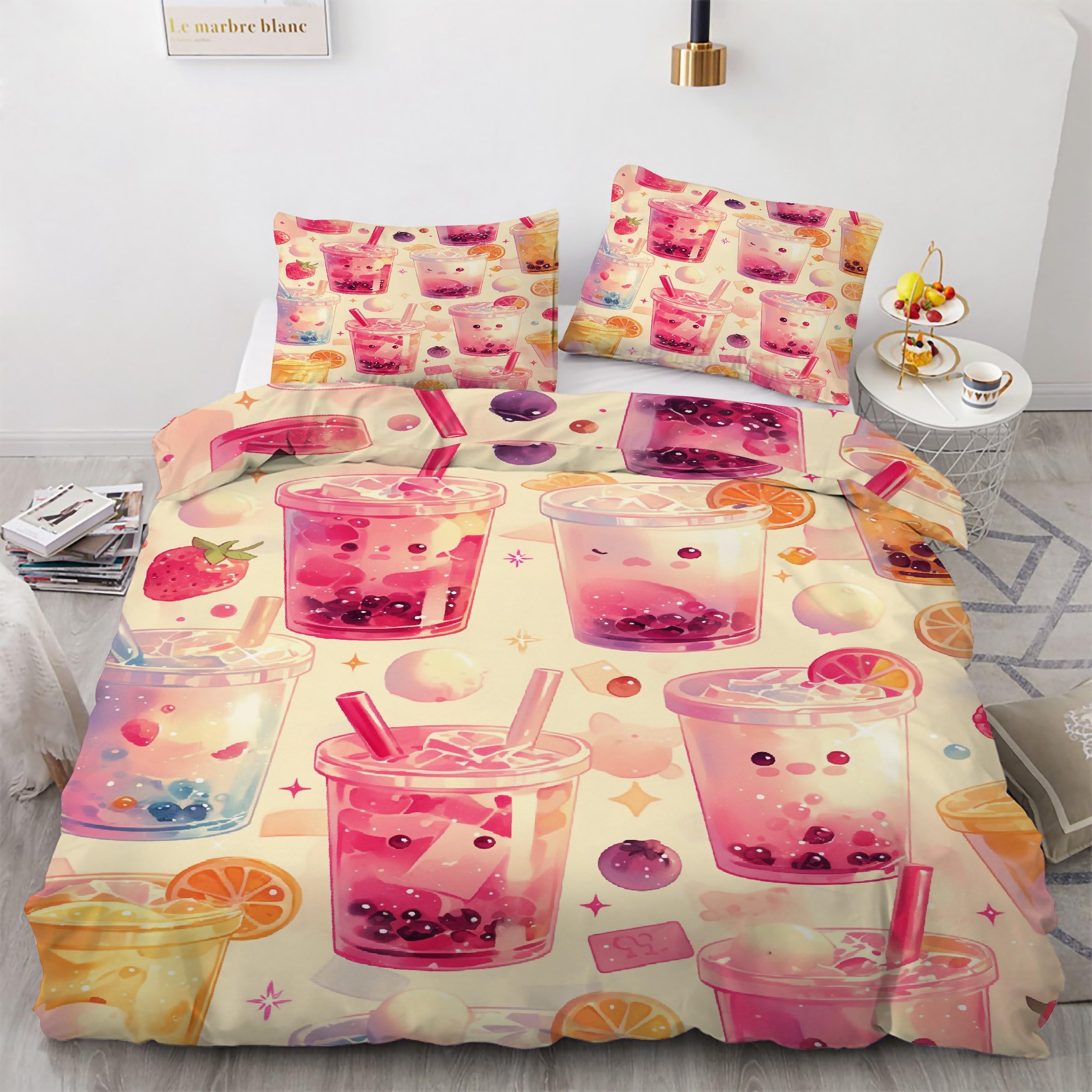 Housse de couette 240x260 pour des nuits douces style thé au lait