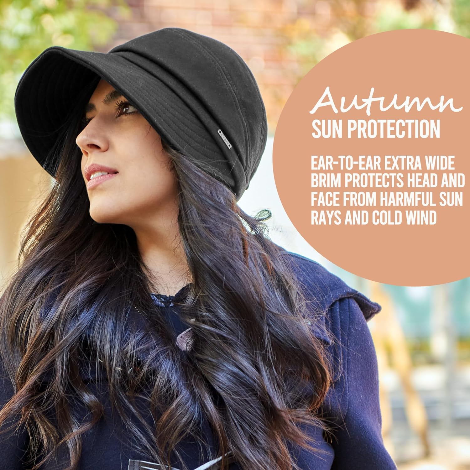 Sun Visor Ponytail Hat Womens - Sun Hats for Women UV Protection Wide Brim Beach Hat Packable Cloche Hat Outdoor Cap - Image 2