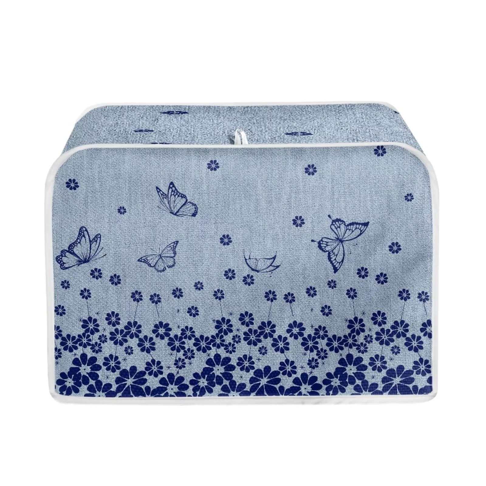 STUOARTE Flower Butterfly Toaster Cover 2 Slice,Toaster Covers Bread Maker Cover,Kitchen Small Appliance Covers,Microwave Toaster Oven Cover for Most Standard 2 Slice Toasters Kitchen Accessories