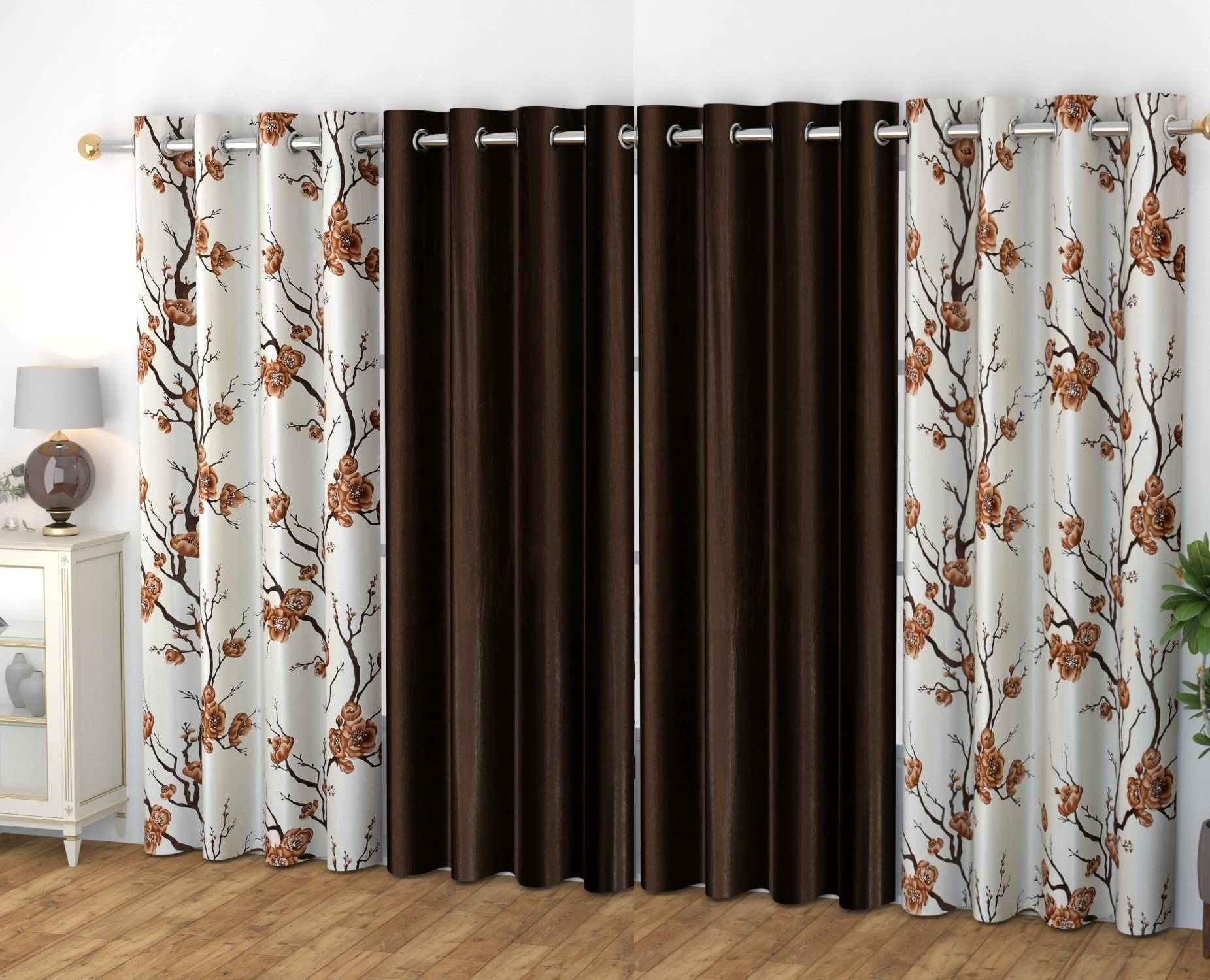 See full amazon price history chart for GOYCORS Long Crush Printed and Solid Eyelet Curtains for Large Window Set of 4 Pieces - (Coffee, 6 Feet) GOYCORS Long Crush Printed and Solid Eyelet Curtains for Large Window Set of 4 Pieces - (Coffee, 6 Feet) (B08D7VKKZ4) Amazon Price History, Amazon Price Tracker