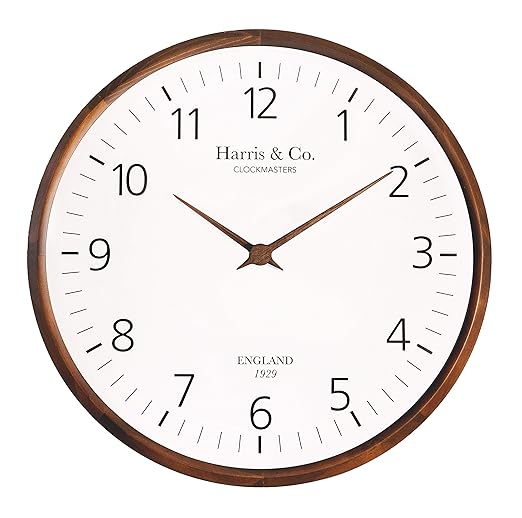 Buy HARRIS & CO. CLOCKMASTERS Luxury Wooden Analog Wall Clock