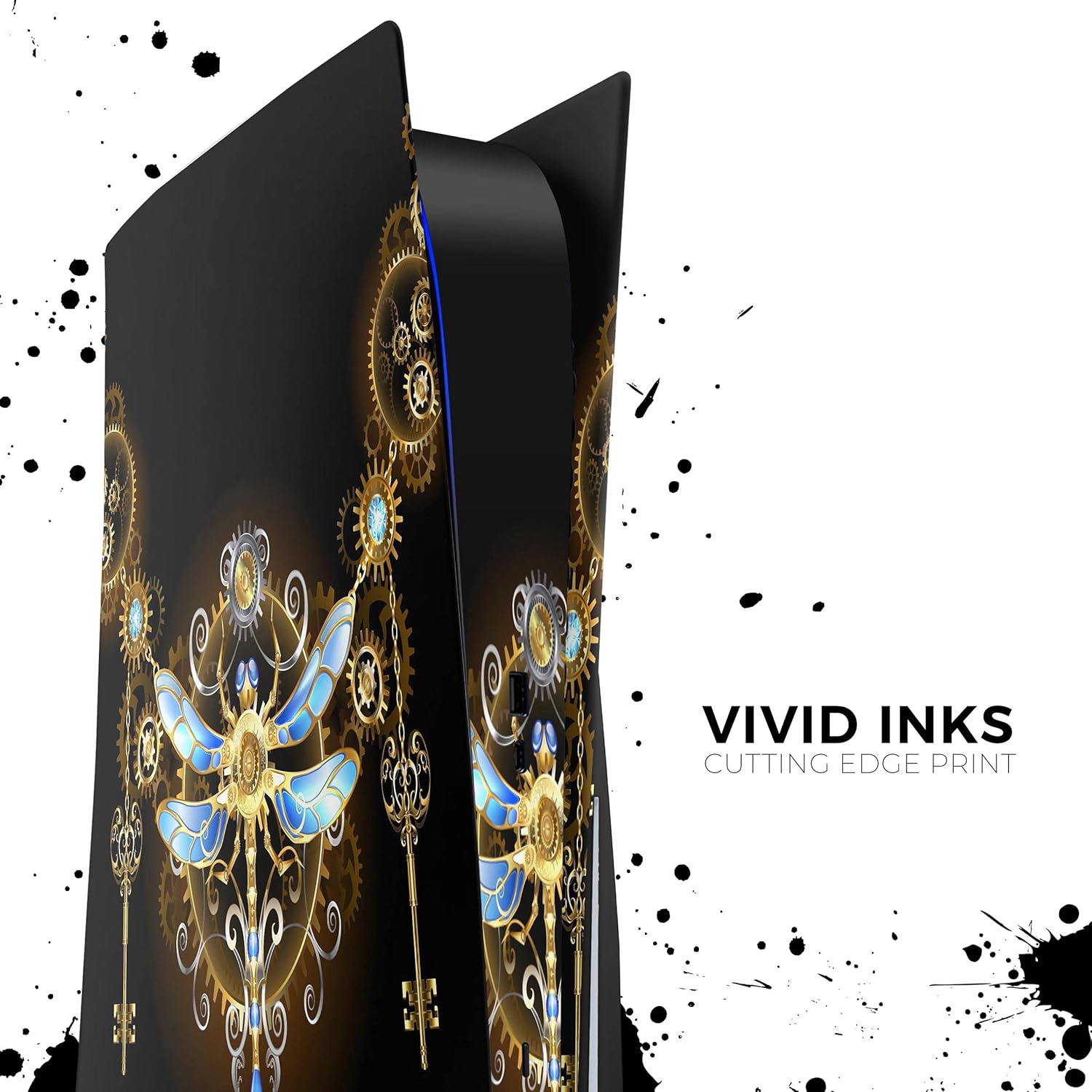 Dragonfly Ornament Full-Body Cover Wrap Decal Skin-Kit Compatible with Sony Playstation 3 Console Super Slim + Controller