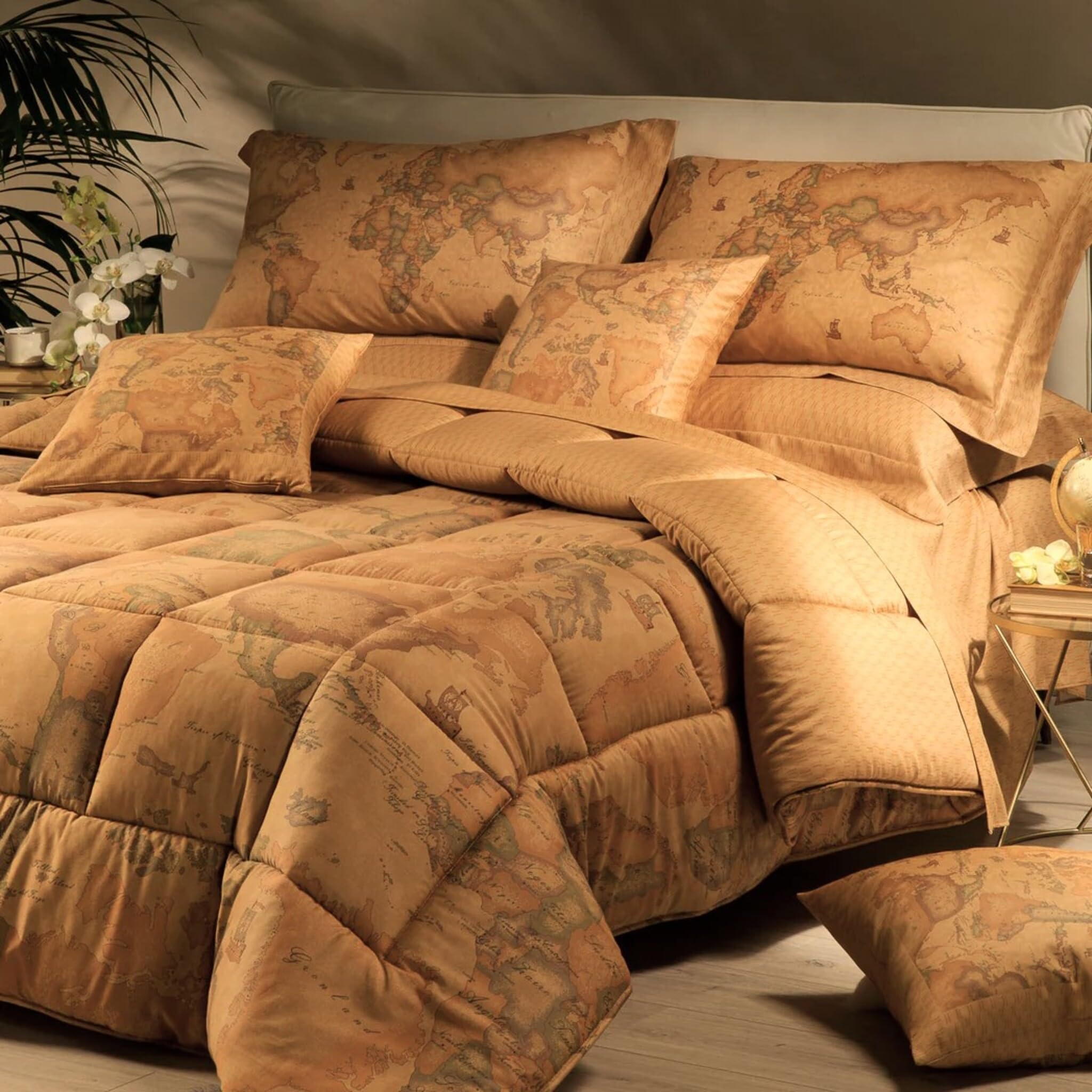 Set di 2 federe trapuntate in cotone con nappe, 48 x 74 cm