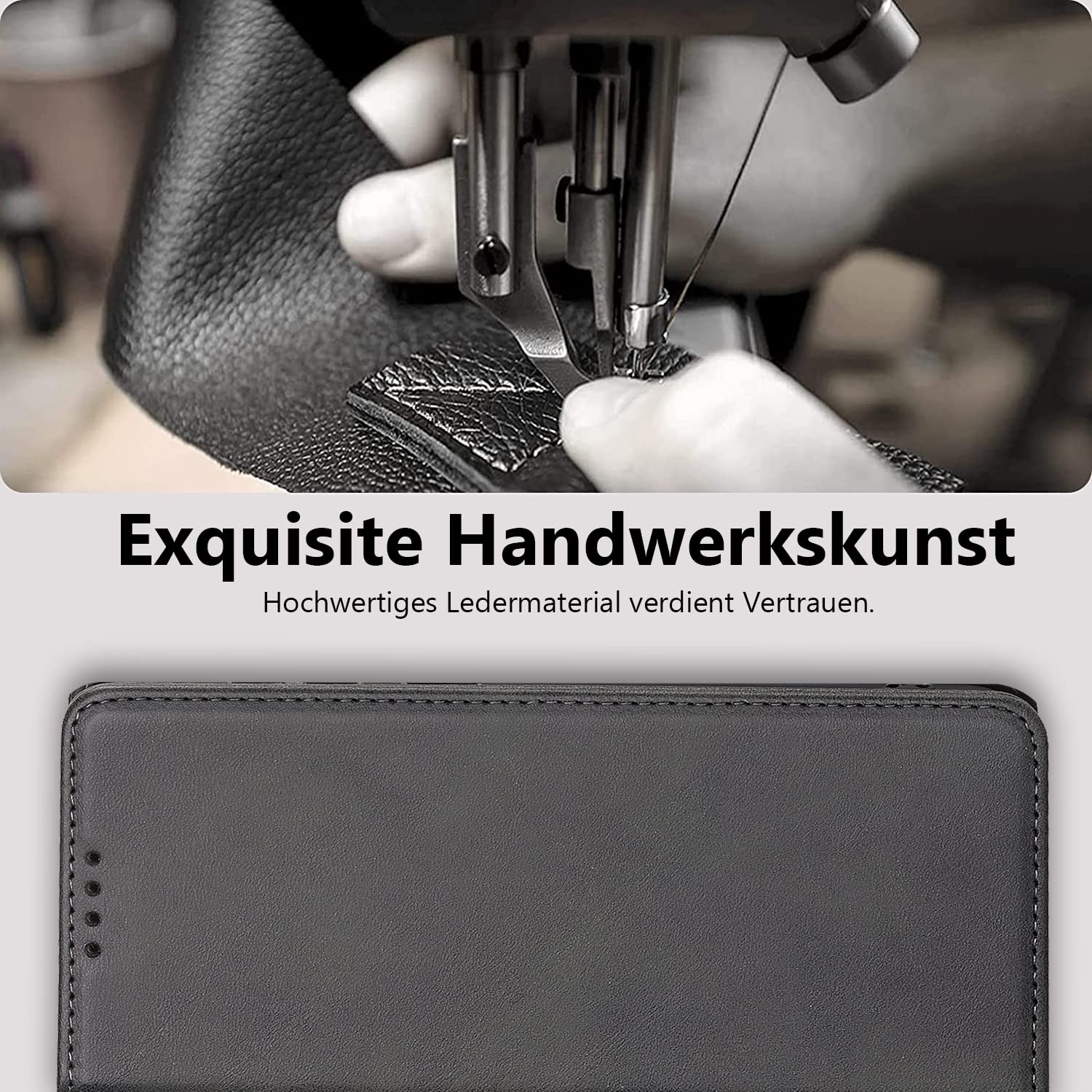 Kuafcase Cover Google Pixel 7A Flip Custodia in Pelle Case Portafoglio [con pellicola protettiva Pixel 7A] [Carta Fessura] [Supporto] Magnetica Cover a Libro per Google 7A,Nero