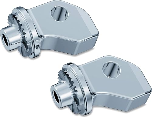 Kuryakyn 8836 Adaptadores de clavija de montaje macho estriado para estriberas y tablas de suelo: indio, motocicletas Victory, cromado, 1 par