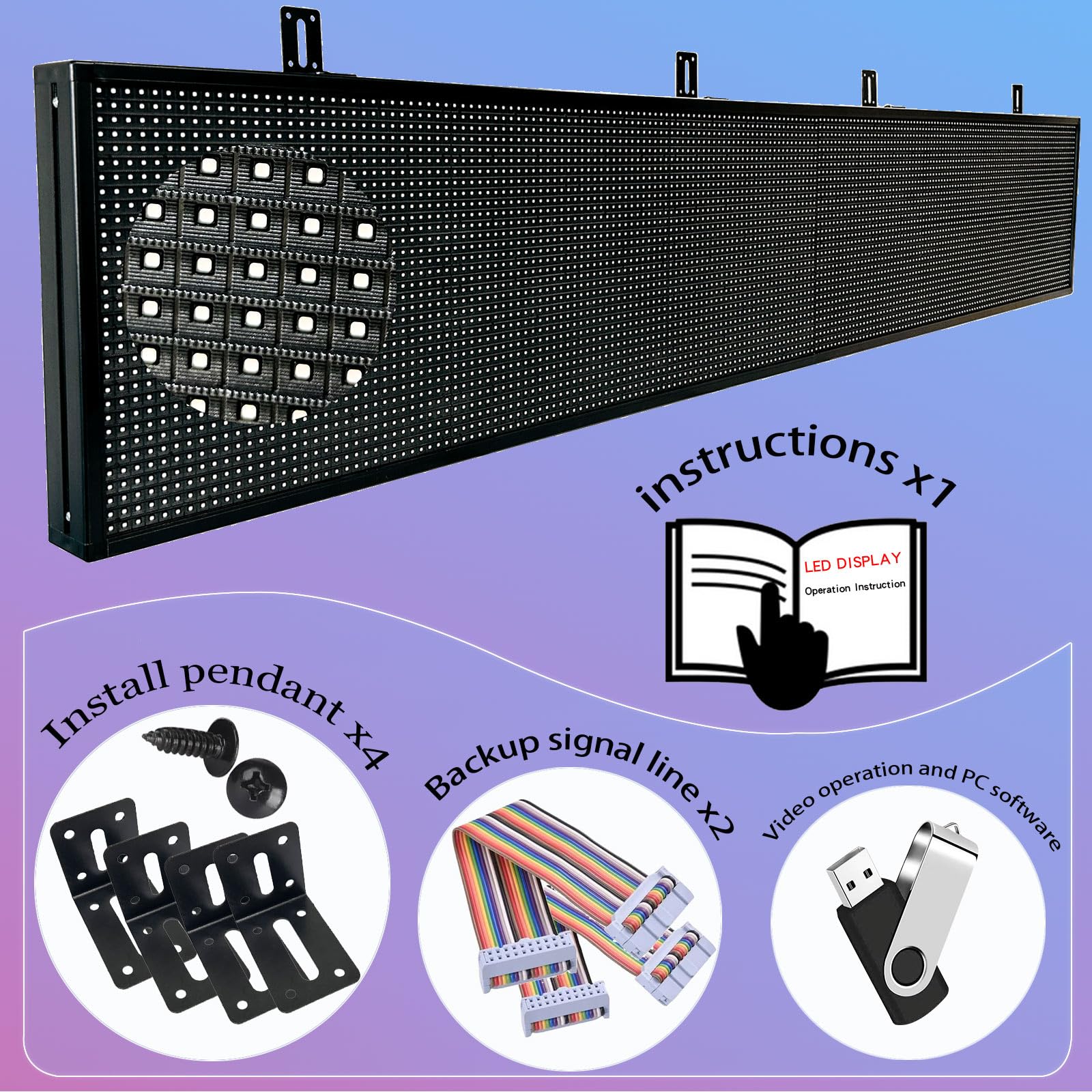 P10 - Letrero LED programable de desplazamiento para negocios, pancarta personalizada para publicidad al aire libre, señal digital abierta, pantalla LED, tablero de mensajes, control WiFi, letrero de