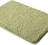 Vista 63 de Yeaban Juego de alfombras de baño verde manzana 2 piezas (20" x 32" y 17" x 24"), tapetes de baño de felpilla gruesa Alfombras de baño absorbentes